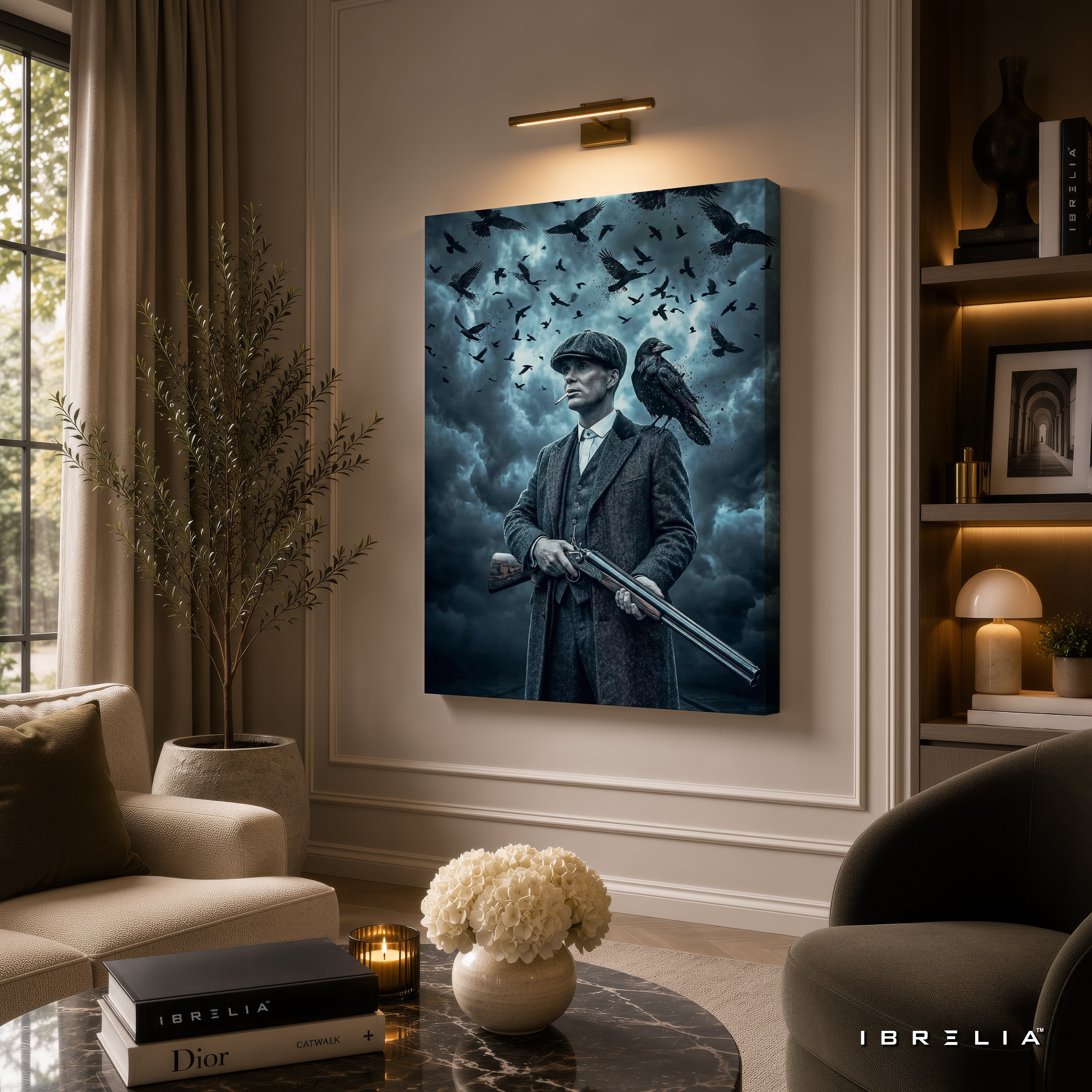 Thomas Shelby Raven Premium Wall Art – Peaky Blinders 4K Wrapped MDF Frame | IBRELIA™
