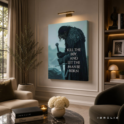 Jon Snow "Kill the Boy" Premium Wall Art – Game of Thrones 4K Wrapped MDF Frame | IBRELIA™