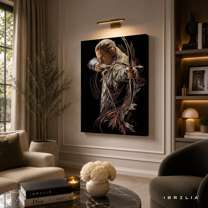 Legolas Premium Canvas Wall Art – The Lord of the Rings Elven Archer Artwork | Middle-earth Fantasy Decor | IBRELIA™