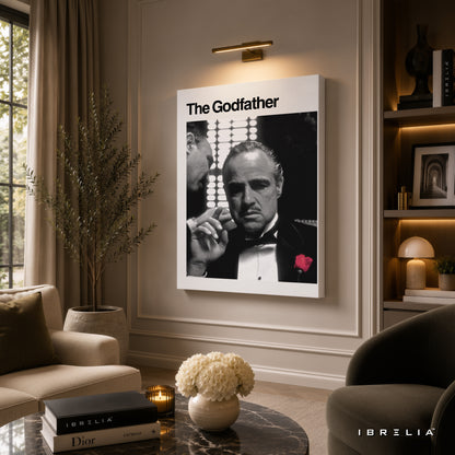 The Godfather Don Vito Corleone Wall Art – Classic Black & White Movie Poster | IBRELIA™