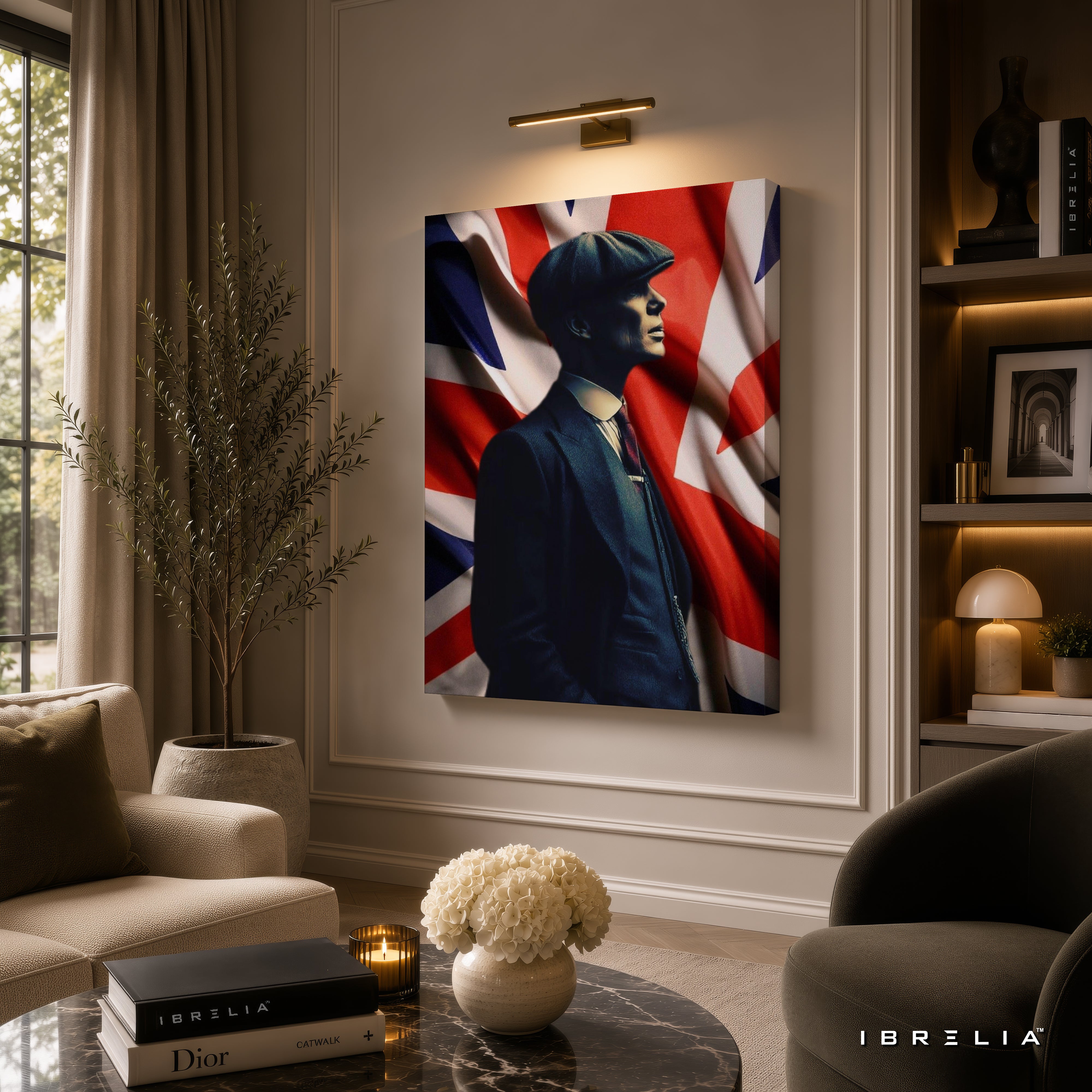 Thomas Shelby Union Jack Premium Wall Art – Peaky Blinders 4K Wrapped MDF Frame | IBRELIA™
