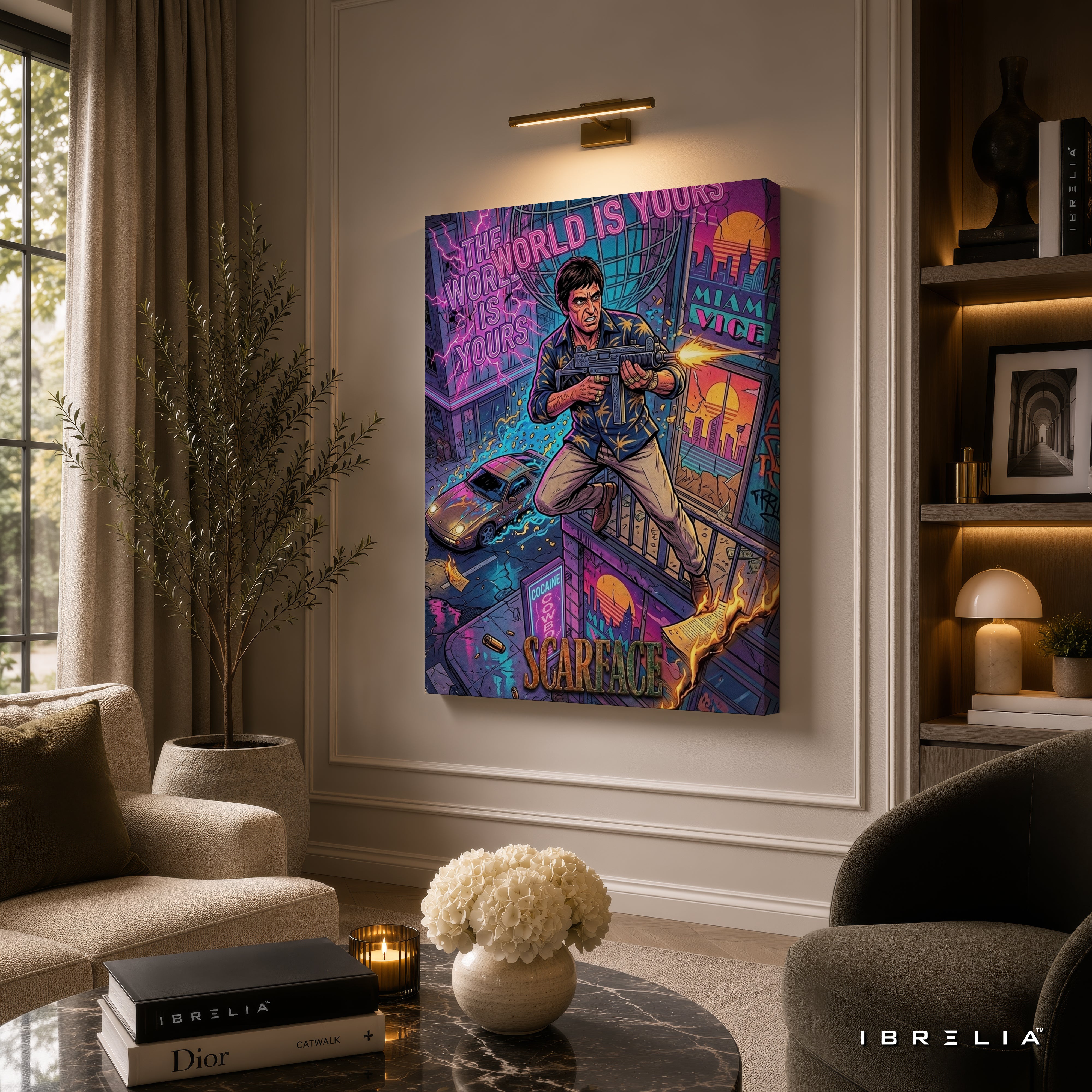 Scarface Movie Wall Art – Tony Montana "The World Is Yours" Action Premium Wrapped MDF Wall Decor | IBRELIA™ (Copy)