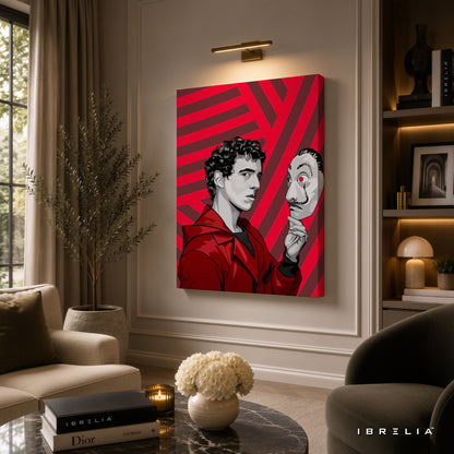 Rio & Dali Mask Premium Wall Art – Money Heist La Casa de Papel 4K Wrapped MDF Frame | IBRELIA™