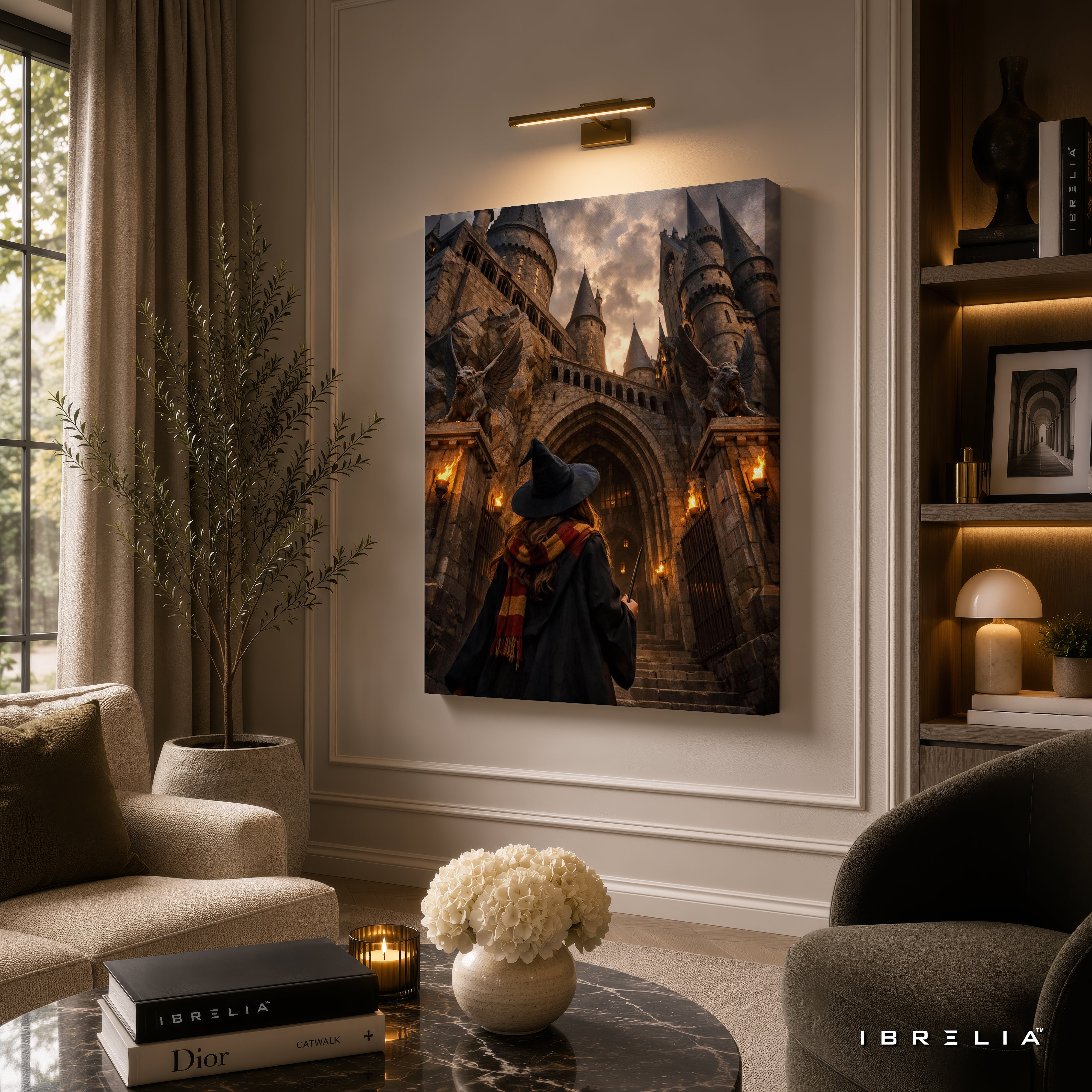 Harry Potter Hogwarts Castle Wall Art – Wizarding World Premium Wrapped MDF Wall Decor | IBRELIA™