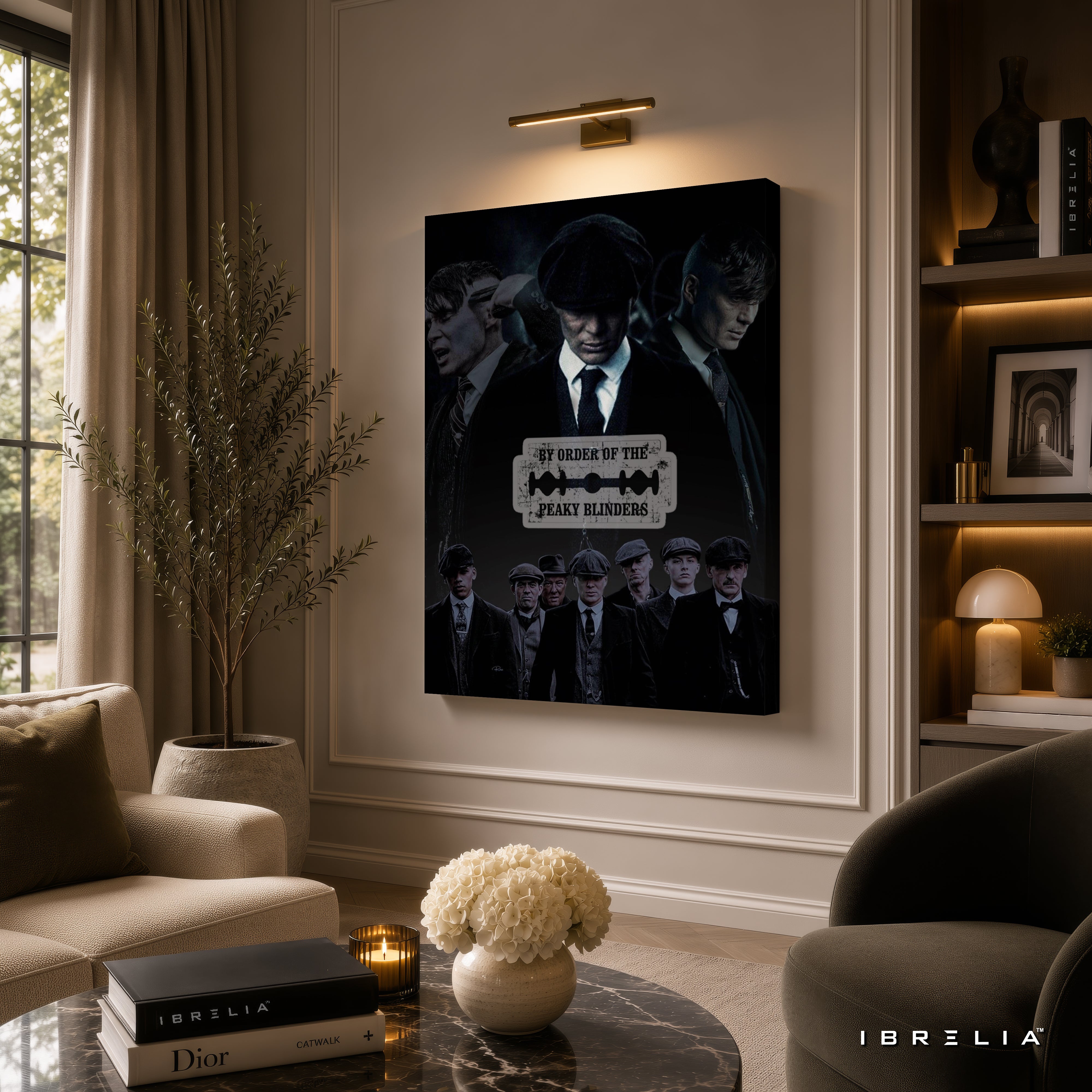 Peaky Blinders Shelby Family Premium Wall Art – By Order of the Peaky Blinders 4K Wrapped MDF Frame | IBRELIA™