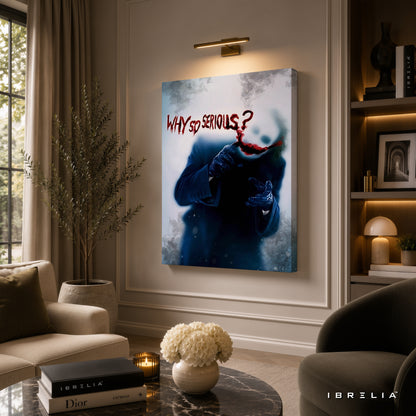 The Dark Knight Joker Wall Art – "Why So Serious?" Premium Wrapped MDF Wall Decor | IBRELIA™