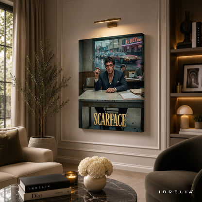Scarface Movie Wall Art – Tony Montana Premium Wrapped MDF Wall Decor | IBRELIA™