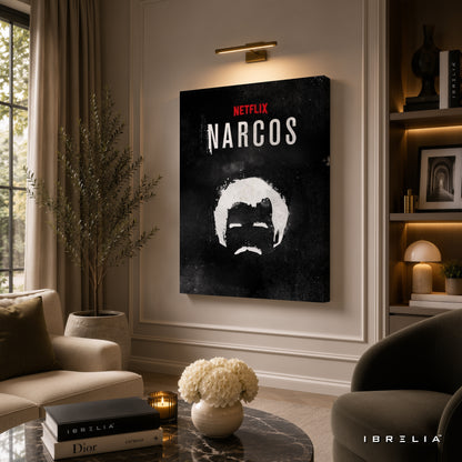 Narcos Minimalist Premium Wall Art – Netflix Inspired Pablo Escobar 4K Wrapped MDF Frame | IBRELIA™