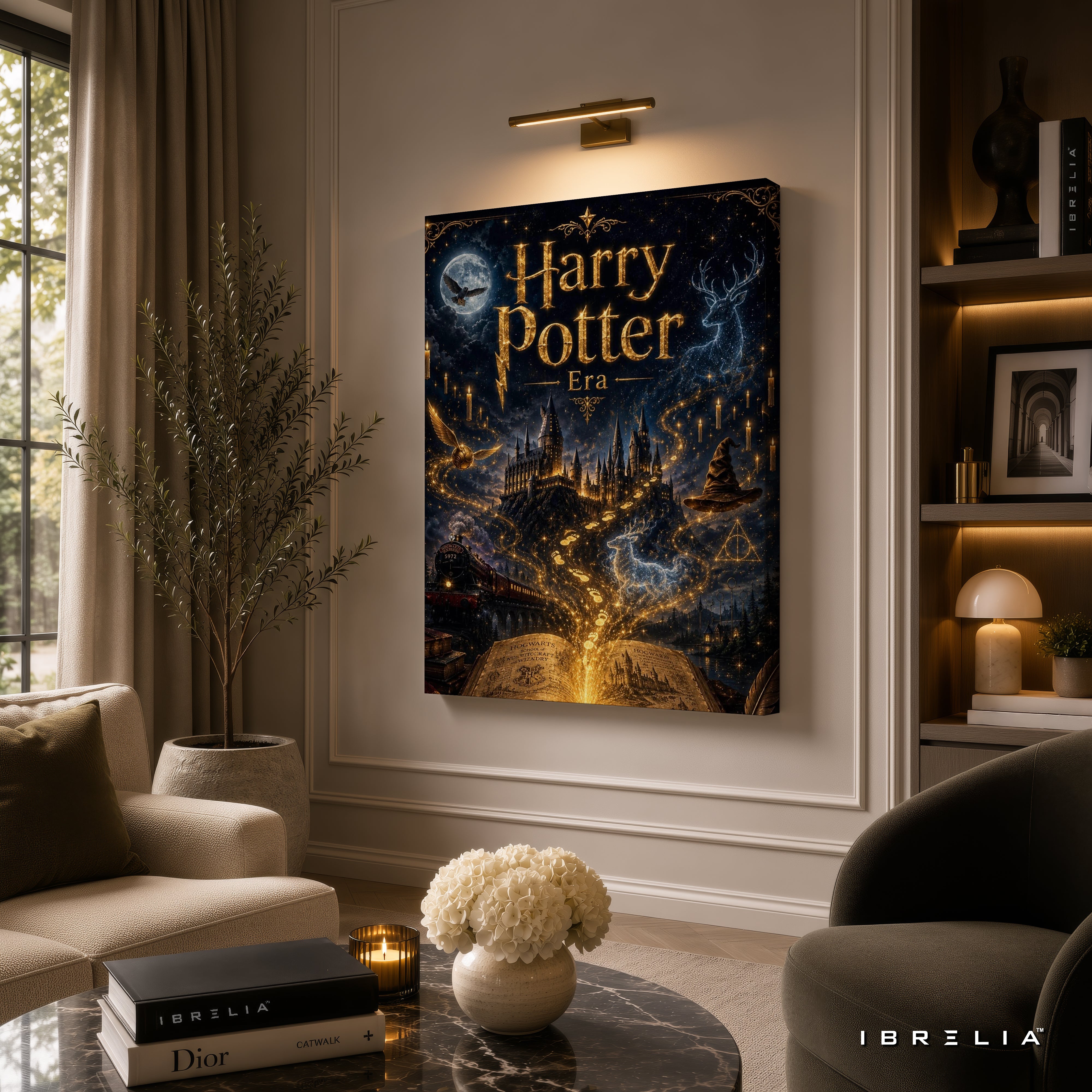 Harry Potter Era Wall Art – Hogwarts Magical World Premium Wrapped MDF Wall Decor | IBRELIA™