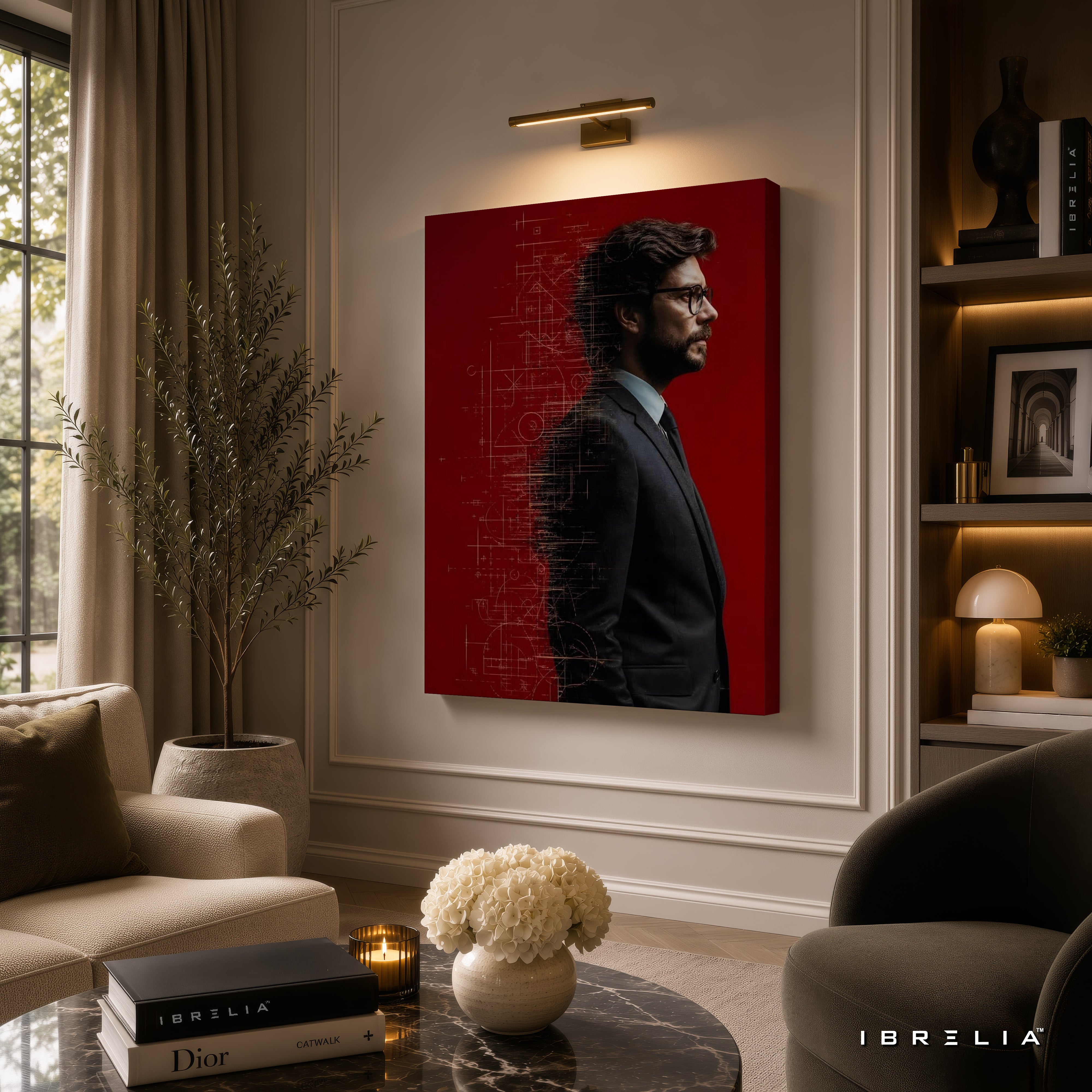 The Professor Blueprint Premium Wall Art – Money Heist La Casa de Papel 4K Wrapped MDF Frame | IBRELIA™