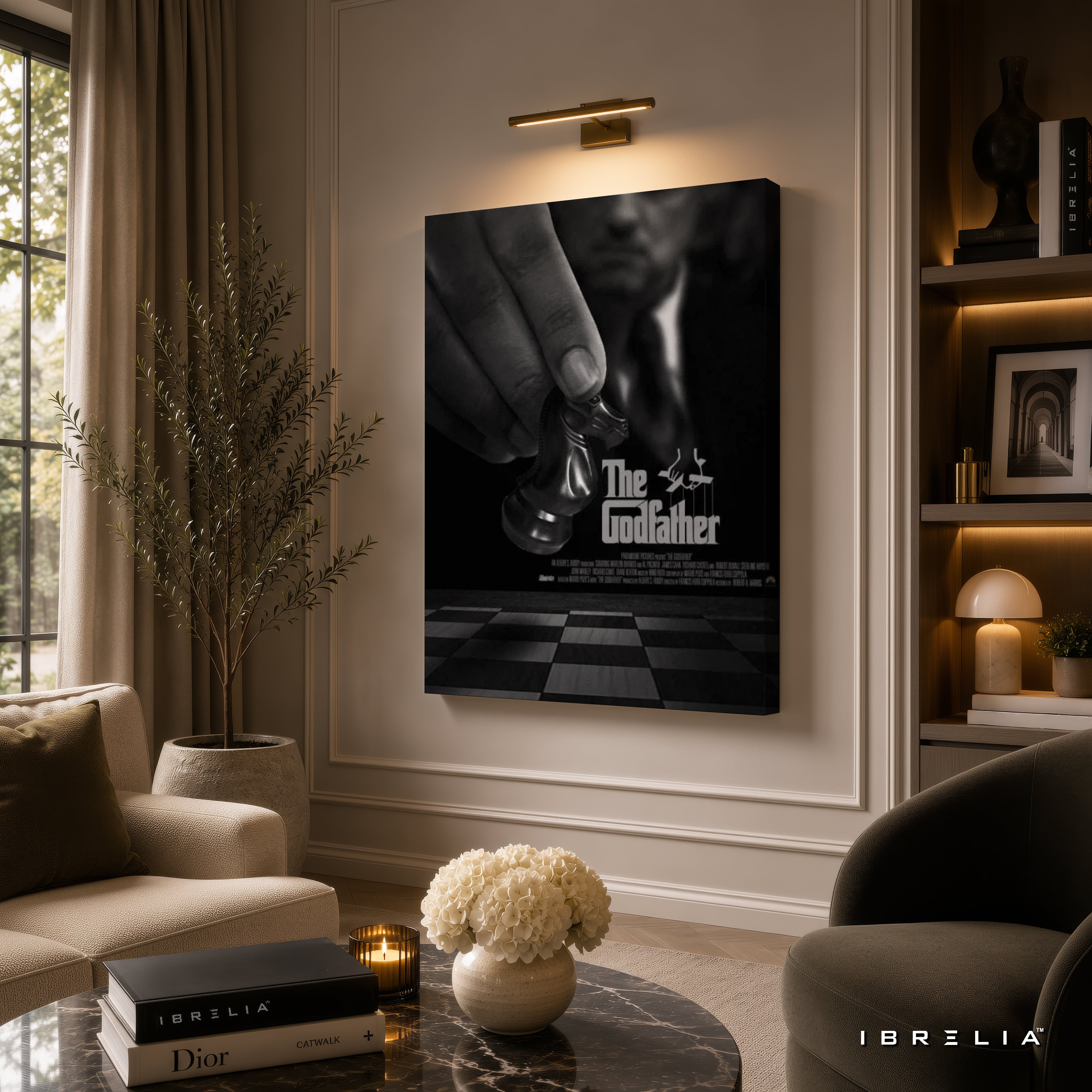 The Godfather Chess Wall Art – Strategic Mafia Movie Poster Premium Wall Decor | IBRELIA™