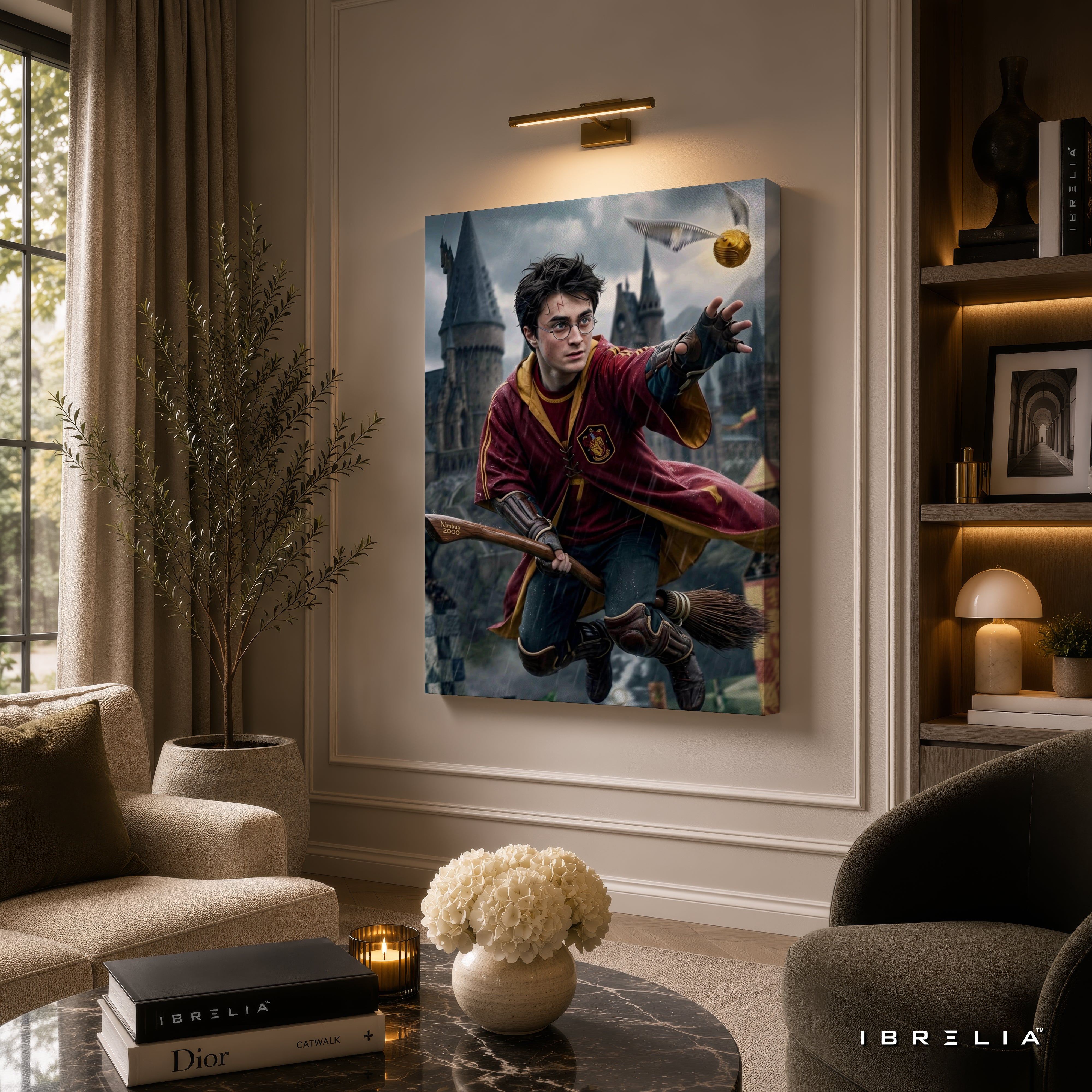 Harry Potter Golden Snitch Quidditch Wall Art – Premium Wrapped MDF Wall Decor | IBRELIA™