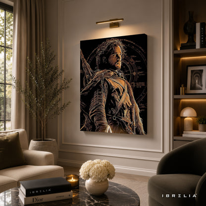 Jon Snow Premium Wall Art – Game of Thrones 4K Wrapped MDF Frame | IBRELIA™
