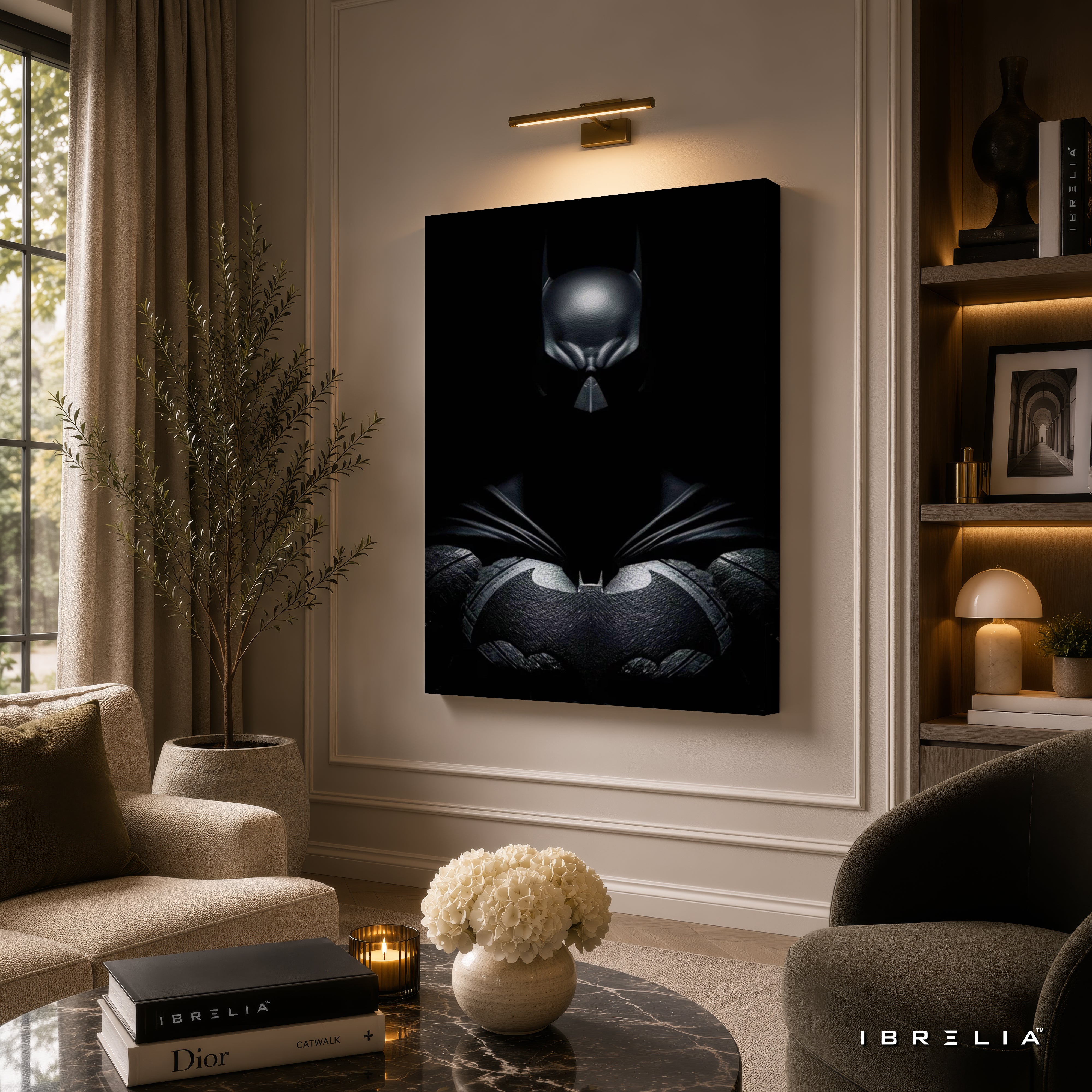 The Dark Knight Batman Wall Art – Dark Vigilante Premium Wrapped MDF Wall Decor | IBRELIA™