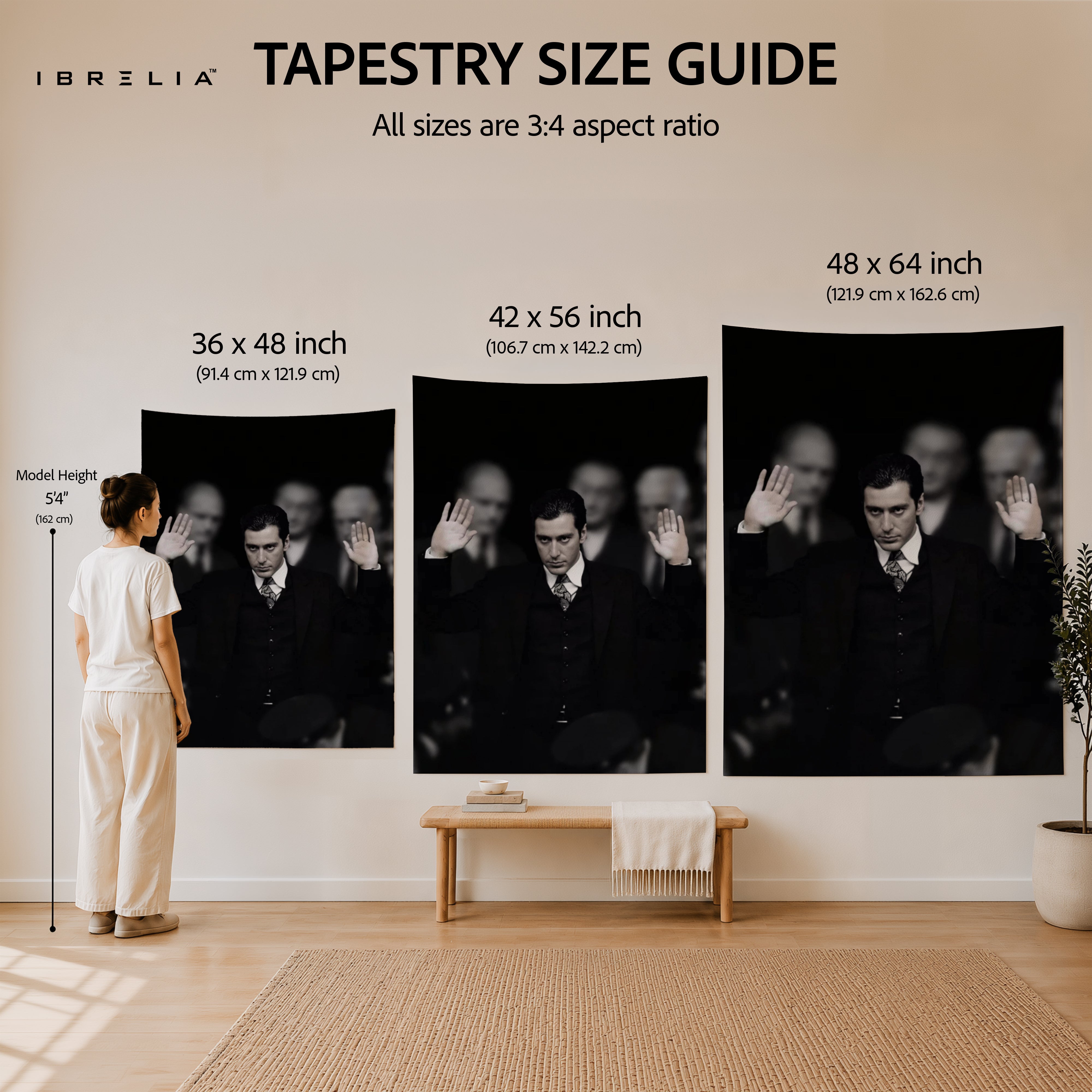 Michael Corleone Wall Tapestry – Premium Godfather Movie Wall Hanging & Home Decor in Pakistan