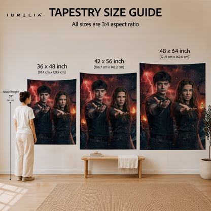 Stranger Things Eleven & Mike Wall Tapestry – Psychic Power Fan Art Wall Hanging