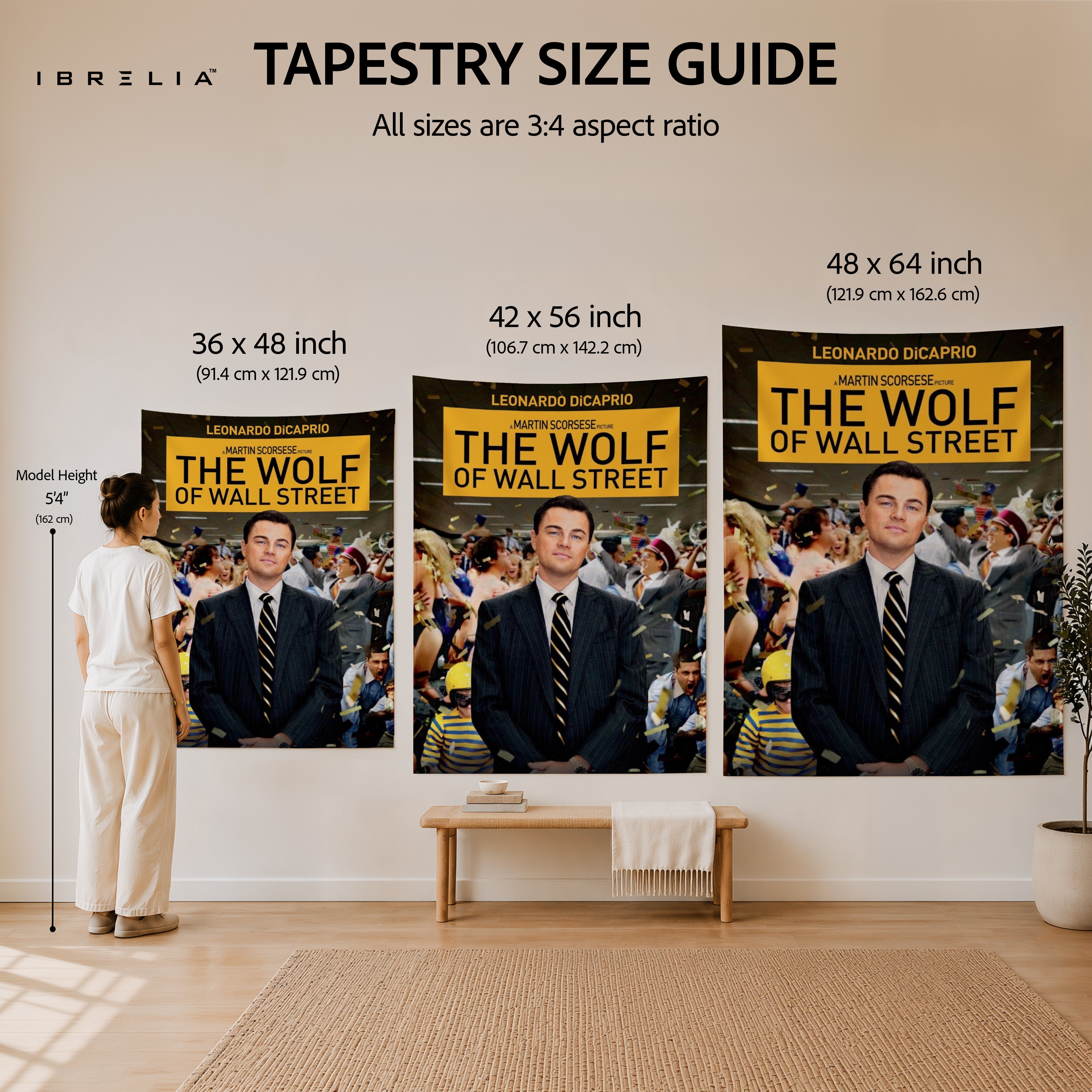 The Wolf of Wall Street Leonardo DiCaprio Wall Tapestry – Premium Movie Wall Hanging & Home Decor in Pakistan