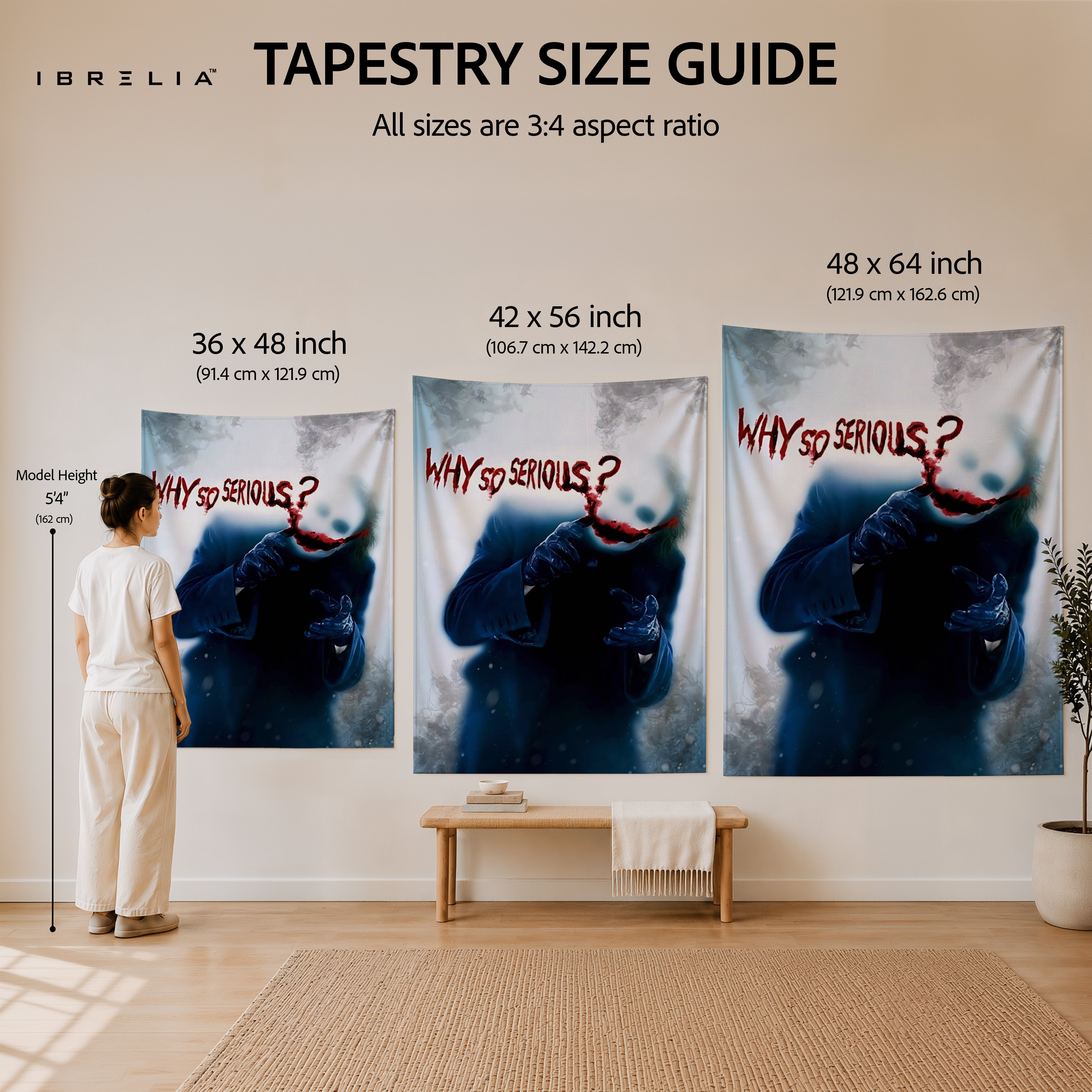 Joker Why So Serious Wall Tapestry – Premium Supervillain Movie Wall Hanging & Home Decor in Pakistan