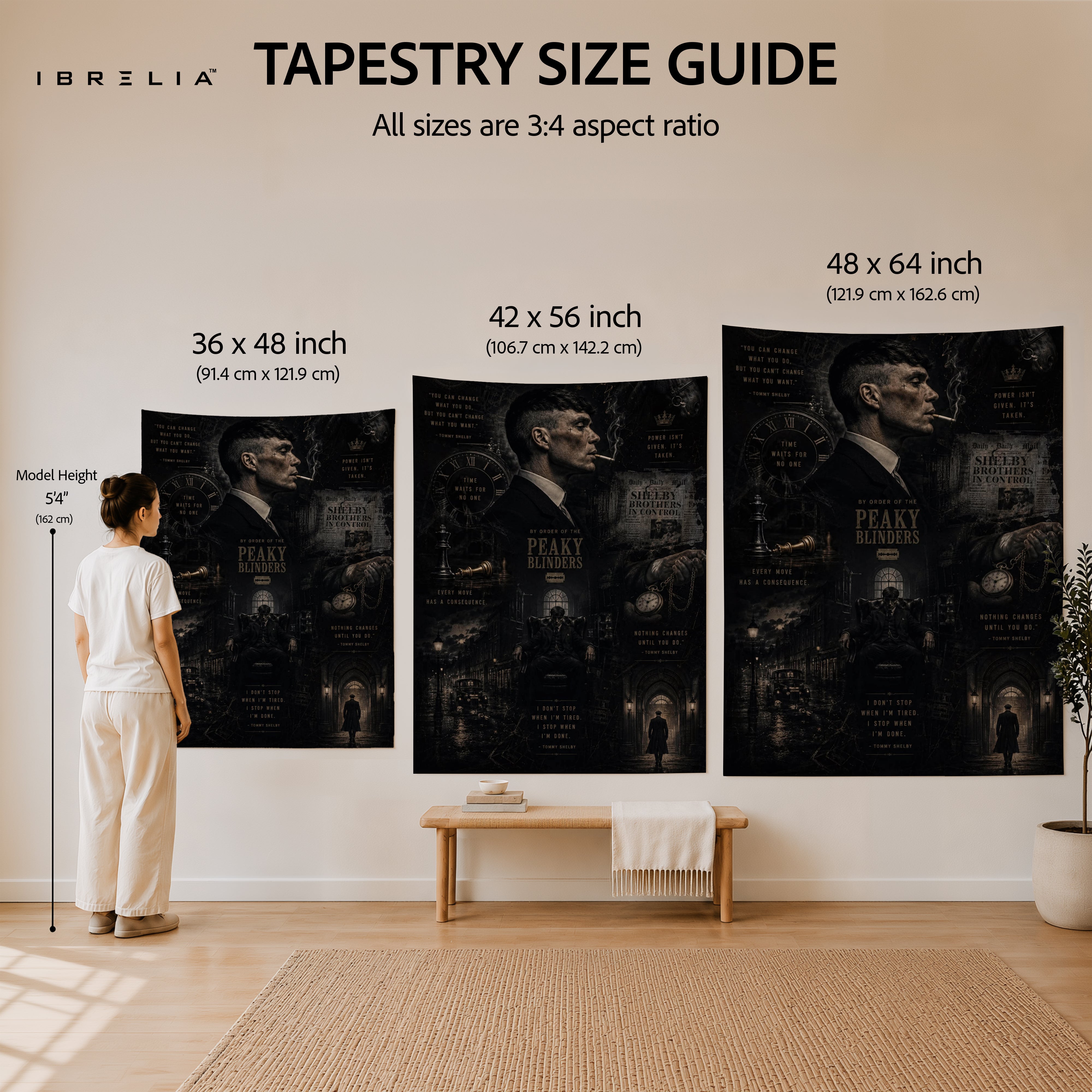 Thomas Shelby Vintage Collage Wall Tapestry | Premium Heavyweight Jute Fabric Wall Hanging