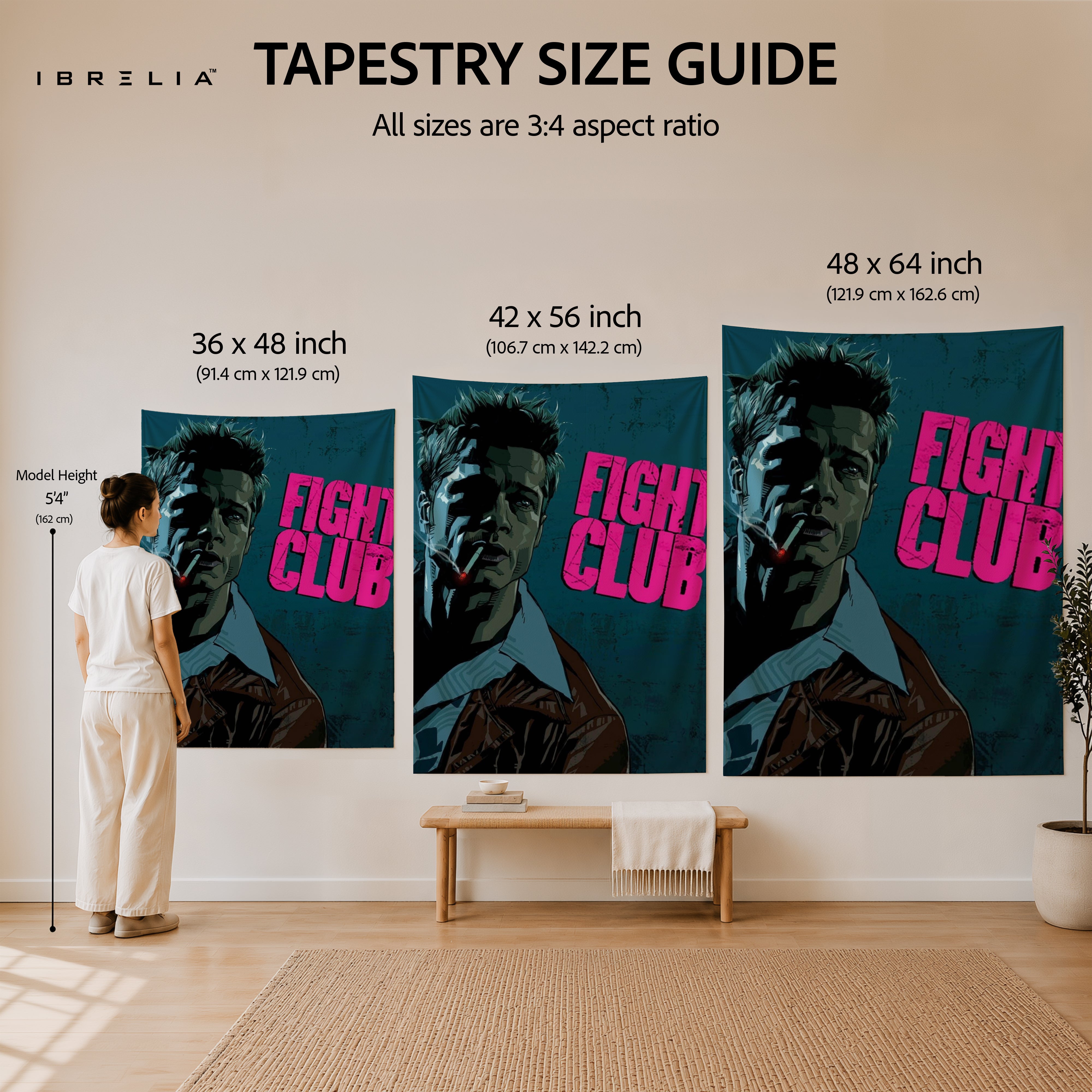 Fight Club Vintage Pop Art Wall Tapestry – Cult Classic Movie Inspired Wall Hanging