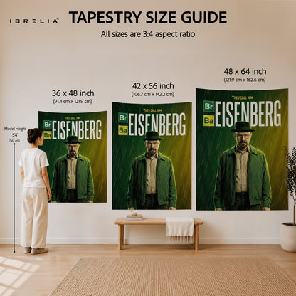 Breaking Bad Heisenberg Wall Tapestry | Premium Heavyweight Jute Fabric Wall Hanging