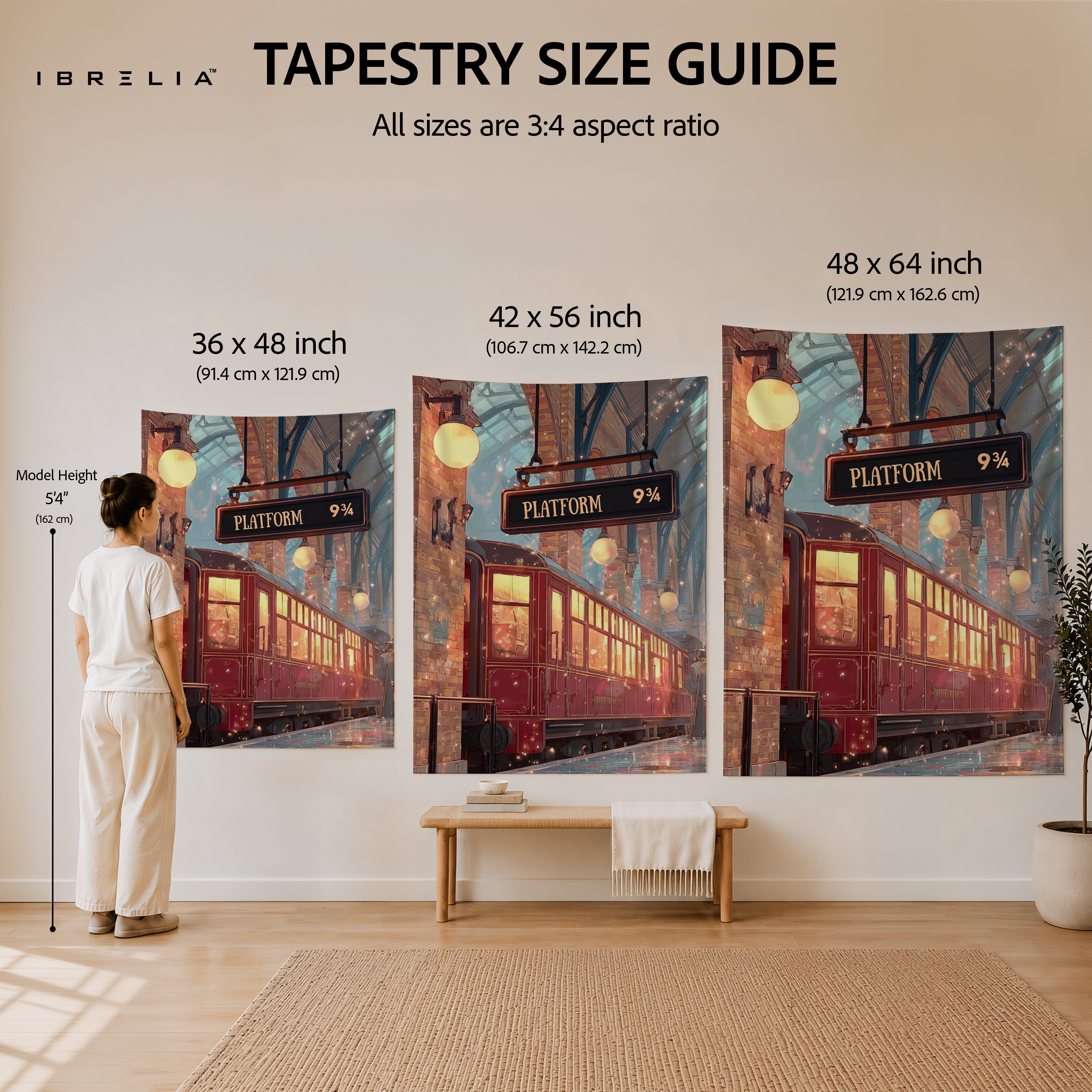 Harry Potter Platform 9¾ Express Wall Tapestry – Premium Fantasy Wall Hanging & Home Decor in Pakistan