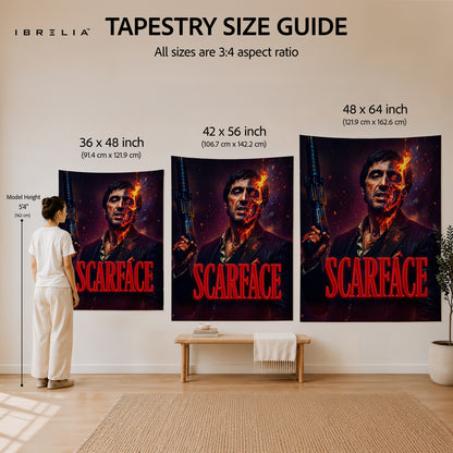 Scarface Tony Montana Wall Tapestry – Premium Movie Wall Hanging & Home Decor in Pakistan