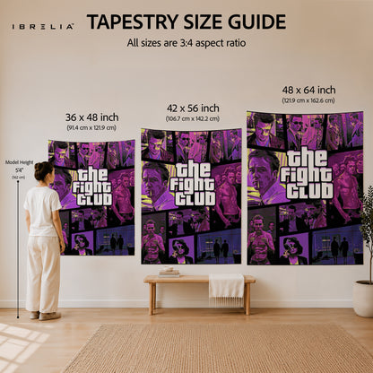 Fight Club Collage Wall Tapestry – Iconic Cult Movie Scenes Wall Hanging