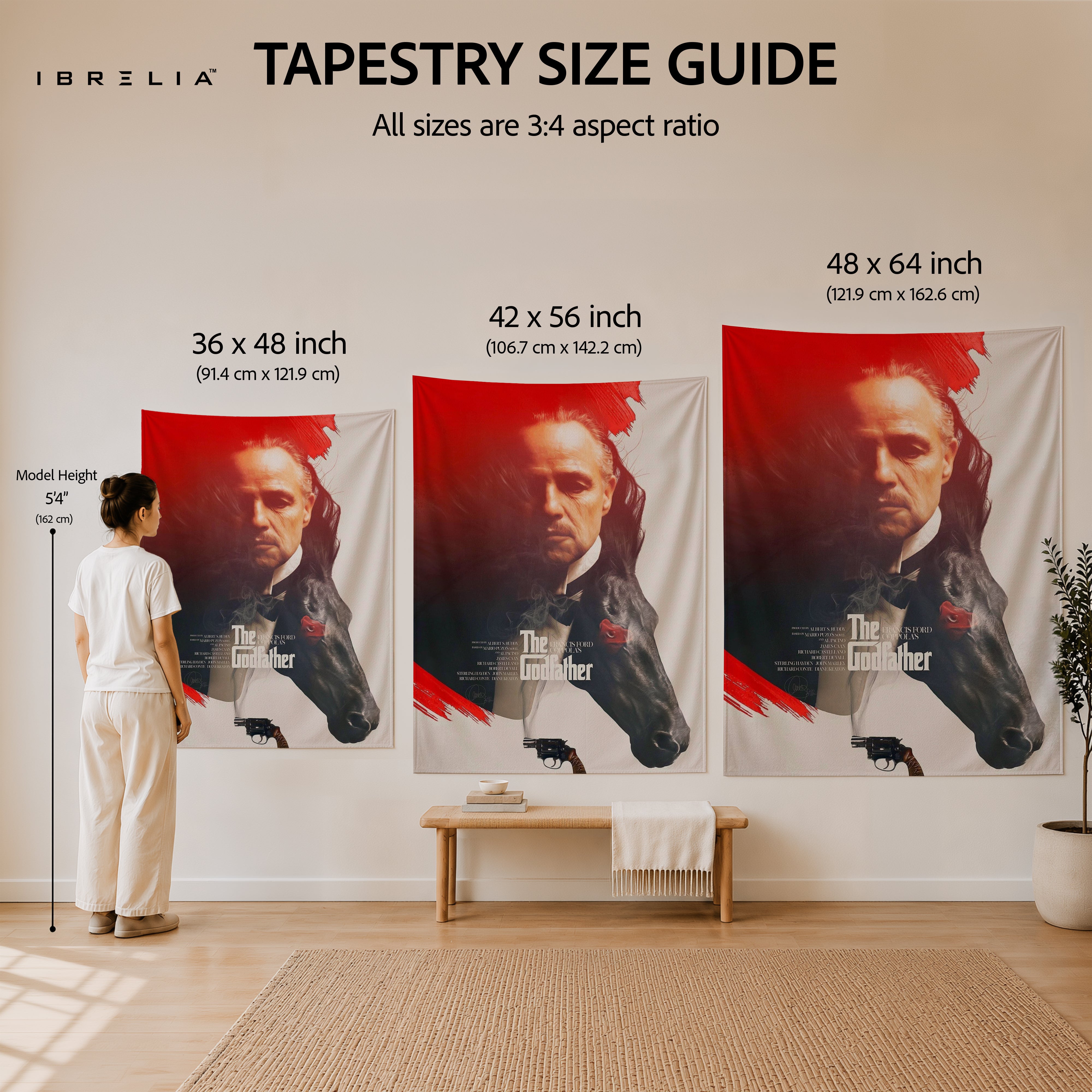 The Godfather Vintage Portrait Wall Tapestry – Premium Movie Wall Hanging & Home Decor in Pakistan