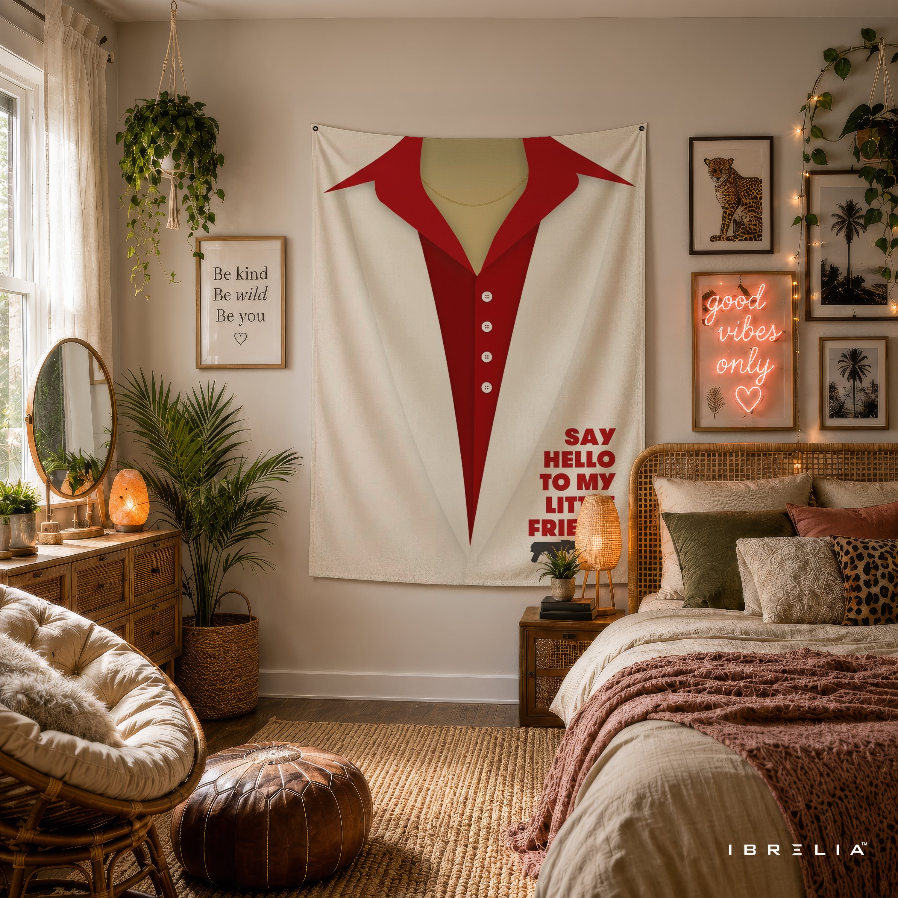 Scarface Minimalist Suit Wall Tapestry – Tony Montana Movie Wall Hanging & Home Decor in Pakistan