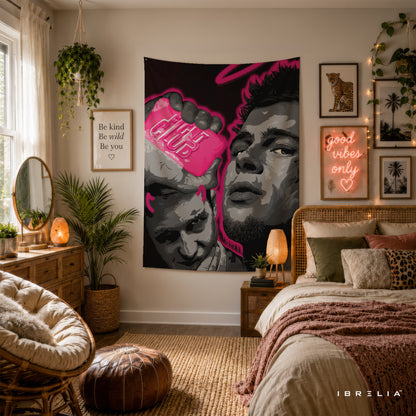 Fight Club Soap Wall Tapestry – Pink Pop Art Cult Movie Wall Hanging