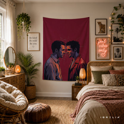 Fight Club Dual Identity Wall Tapestry – Cult Classic Movie Inspired Wall Hanging