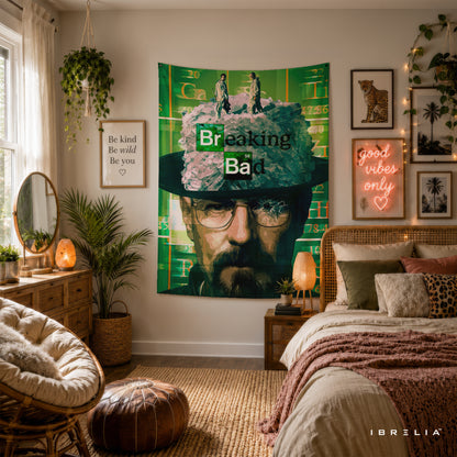 Breaking Bad Heisenberg Crystal Empire Wall Tapestry – Walter White Artwork
