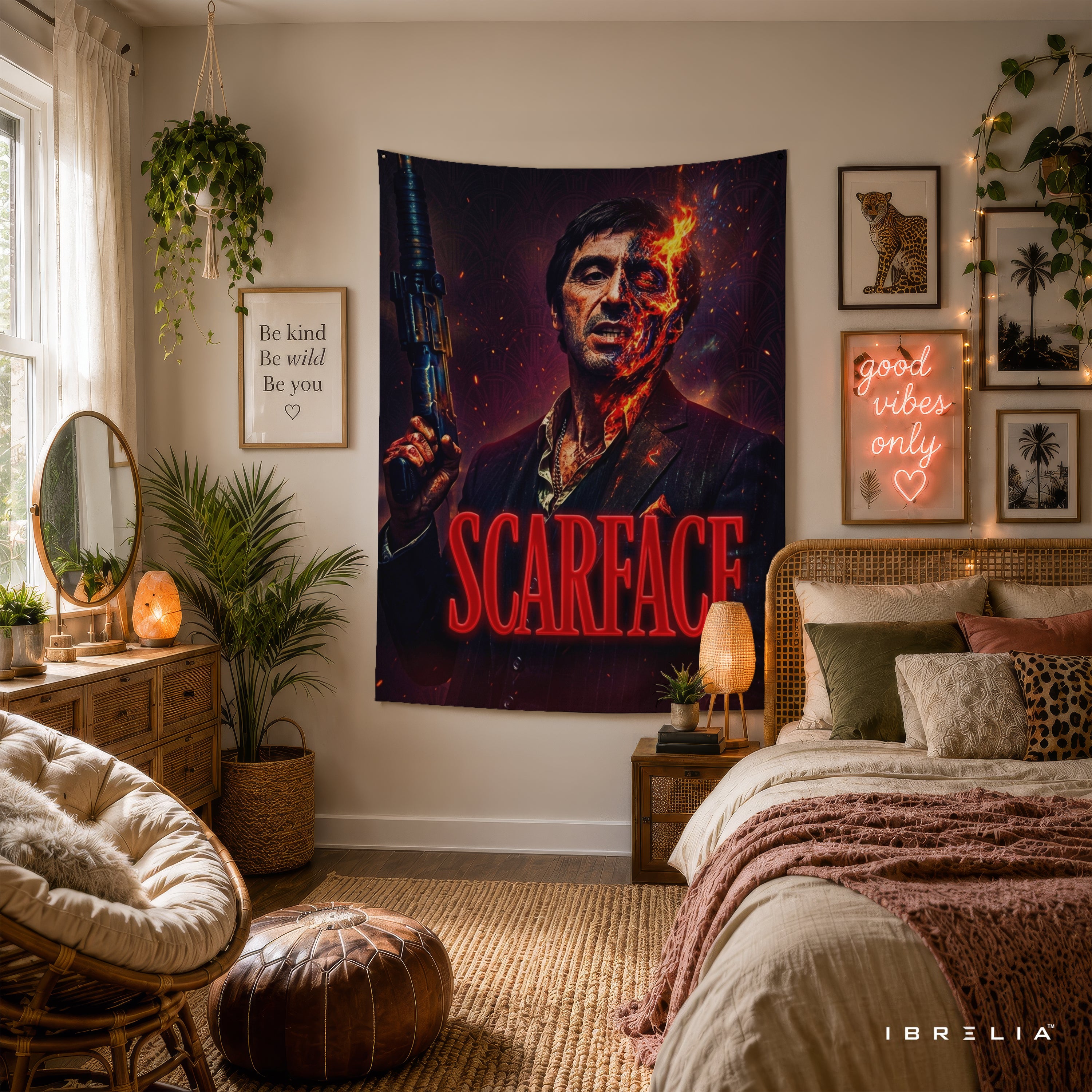 Scarface Tony Montana Wall Tapestry – Premium Movie Wall Hanging & Home Decor in Pakistan