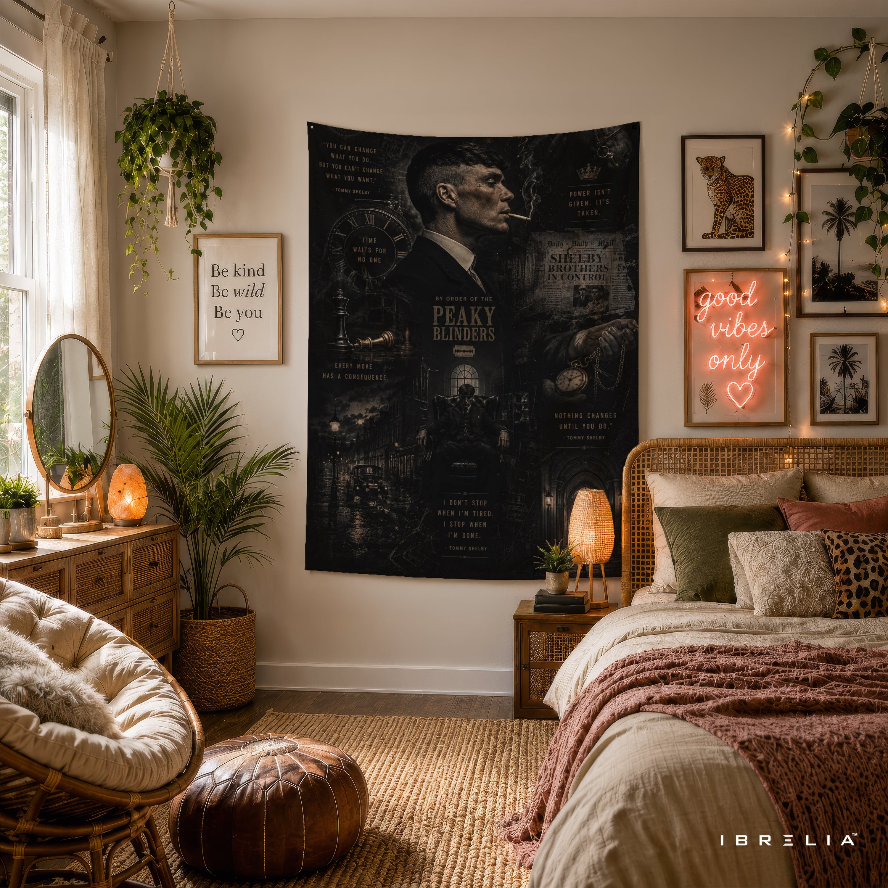 Thomas Shelby Vintage Collage Wall Tapestry | Premium Heavyweight Jute Fabric Wall Hanging