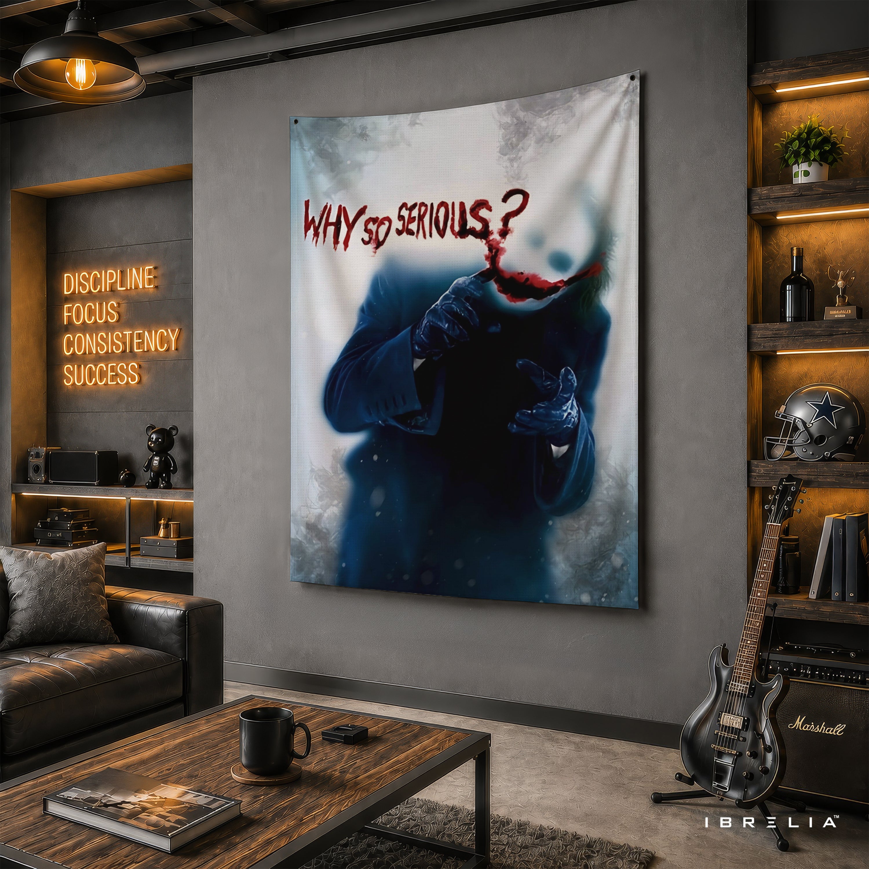 Joker Why So Serious Wall Tapestry – Premium Supervillain Movie Wall Hanging & Home Decor in Pakistan