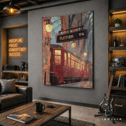 Harry Potter Platform 9¾ Express Wall Tapestry – Premium Fantasy Wall Hanging & Home Decor in Pakistan