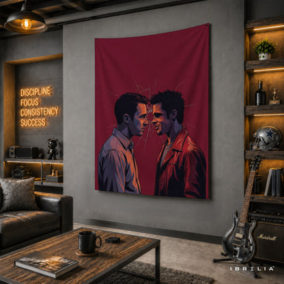 Fight Club Dual Identity Wall Tapestry – Cult Classic Movie Inspired Wall Hanging