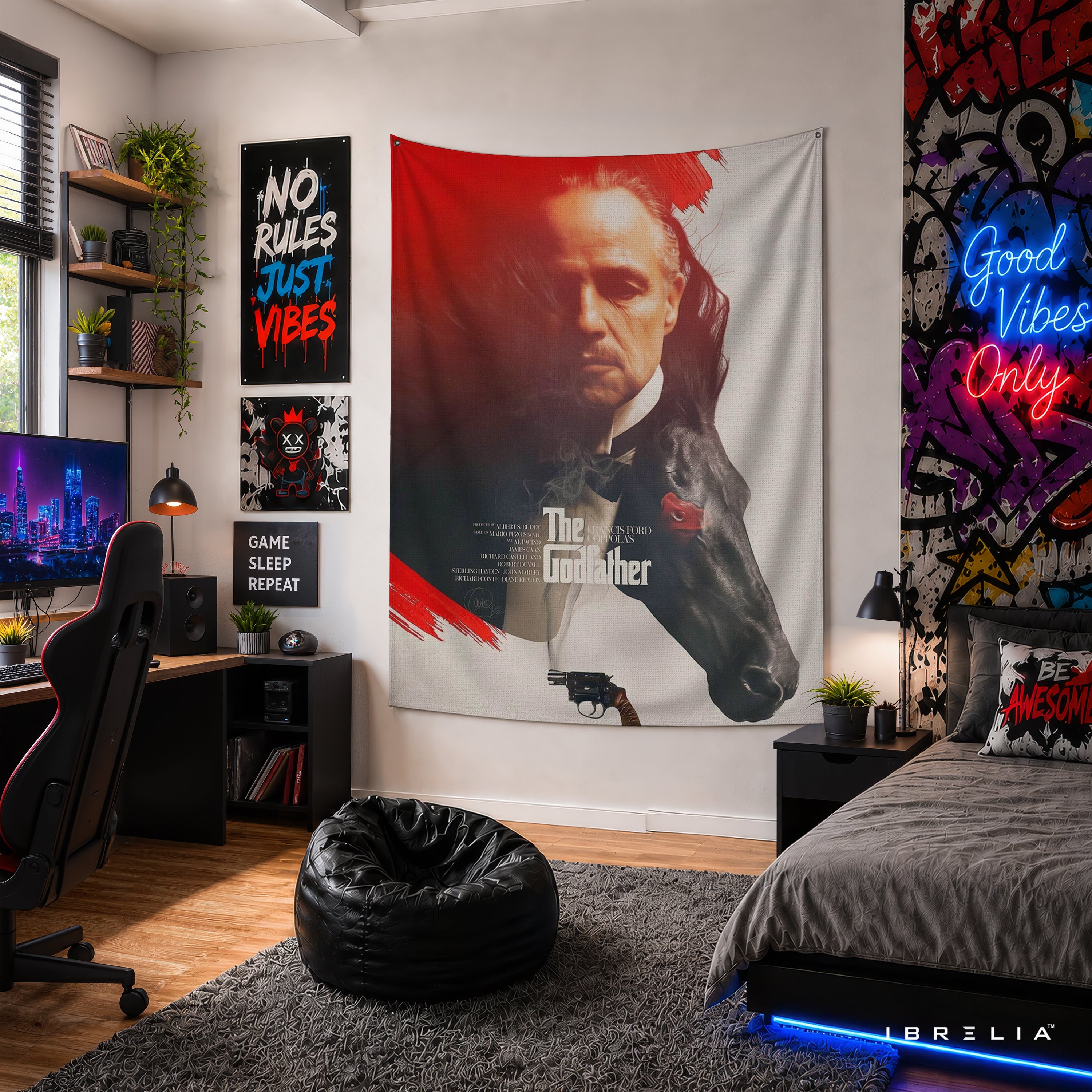 The Godfather Vintage Portrait Wall Tapestry – Premium Movie Wall Hanging & Home Decor in Pakistan