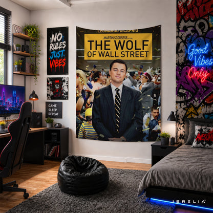 The Wolf of Wall Street Leonardo DiCaprio Wall Tapestry – Premium Movie Wall Hanging & Home Decor in Pakistan