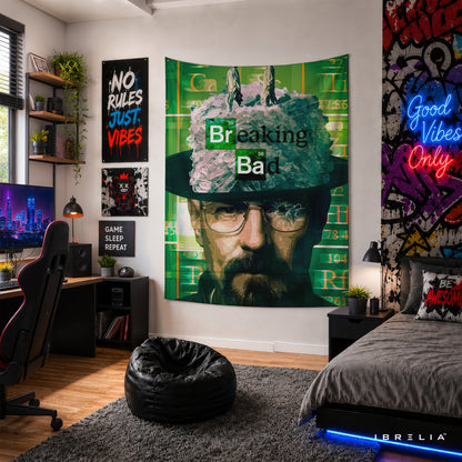 Breaking Bad Heisenberg Crystal Empire Wall Tapestry – Walter White Artwork