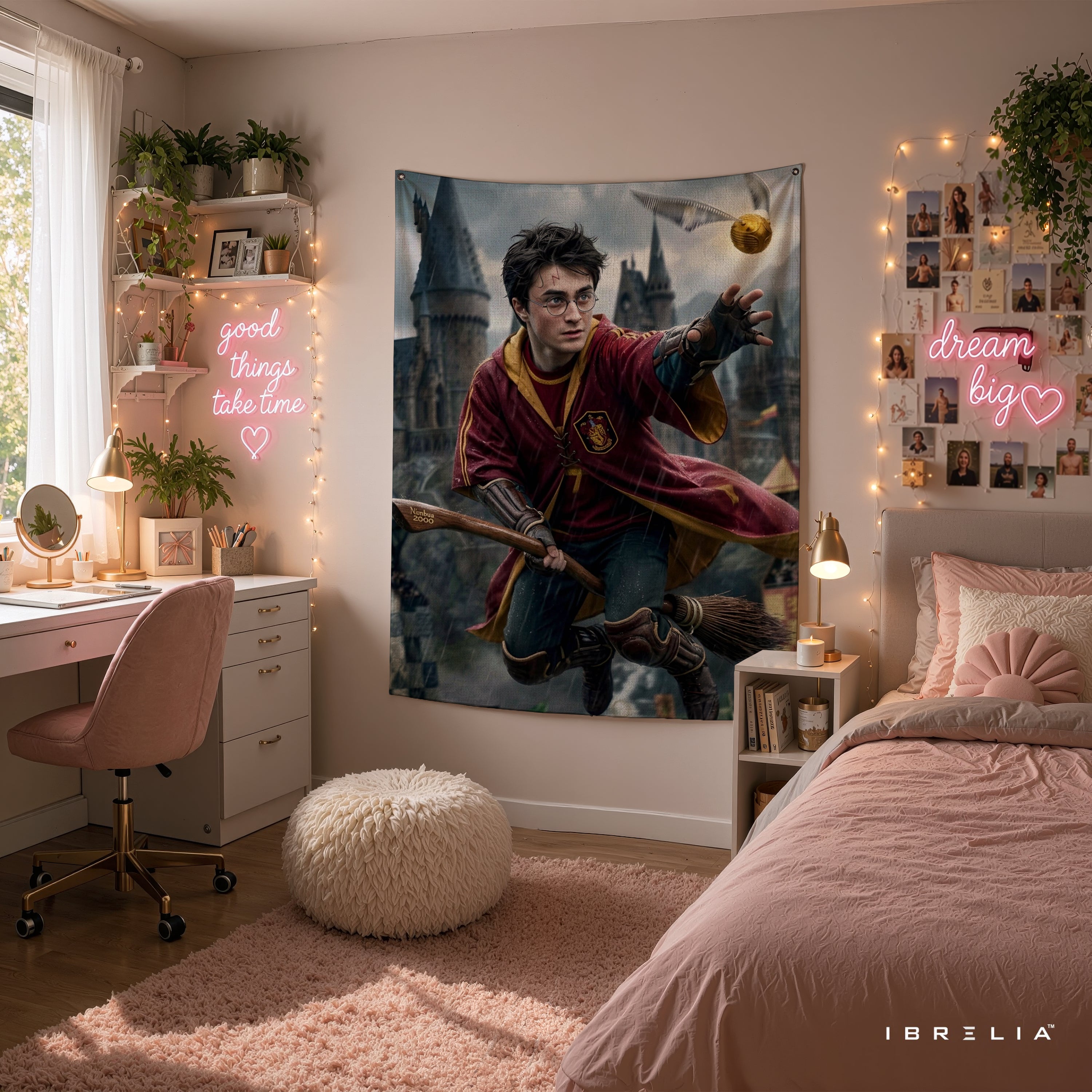 Harry Potter Golden Snitch Quidditch Wall Tapestry – Premium Fantasy Wall Hanging & Home Decor in Pakistan