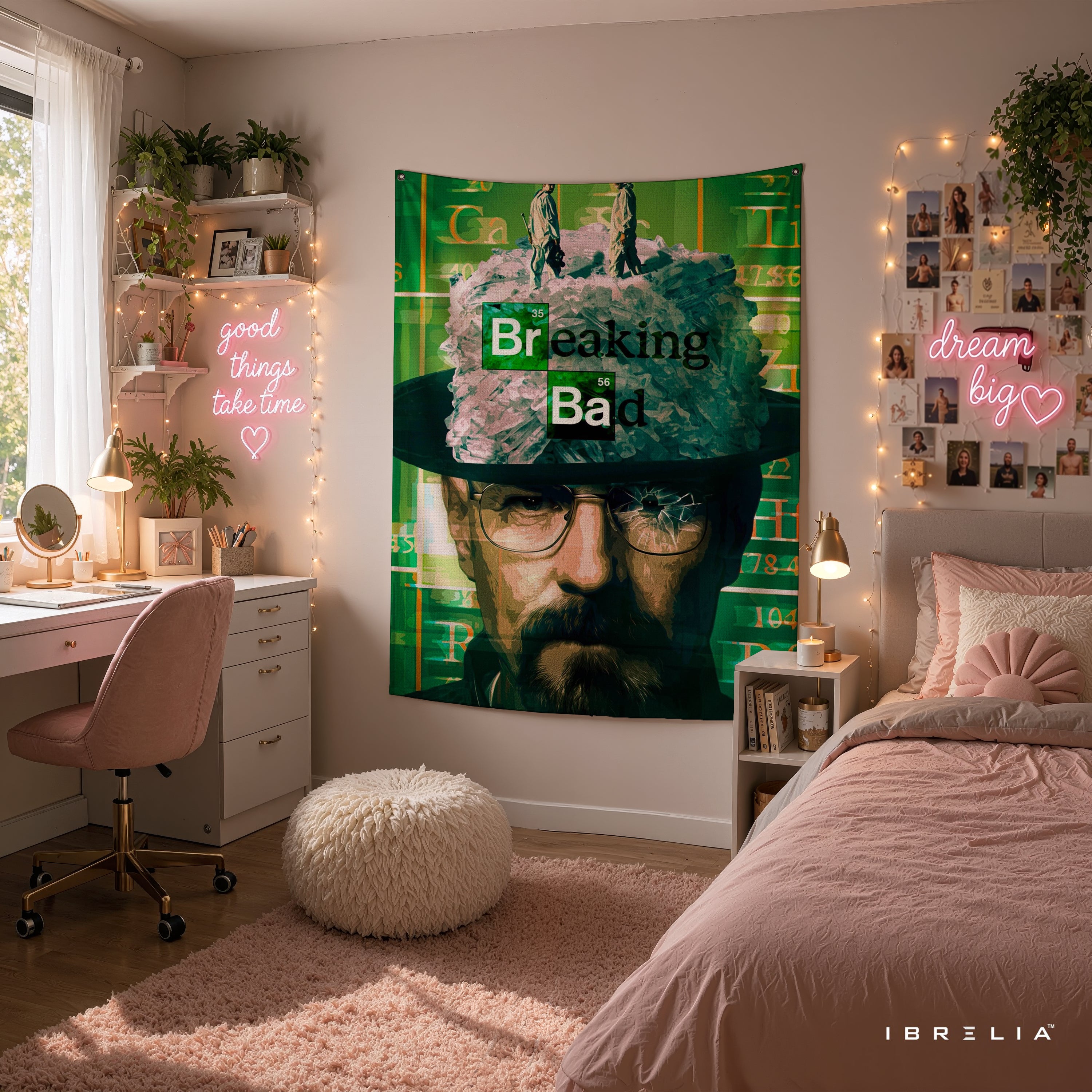 Breaking Bad Heisenberg Crystal Empire Wall Tapestry – Walter White Artwork