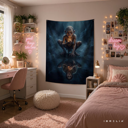 Gollum and the One Ring Wall Tapestry – Lord of the Rings Fantasy Wall Hanging