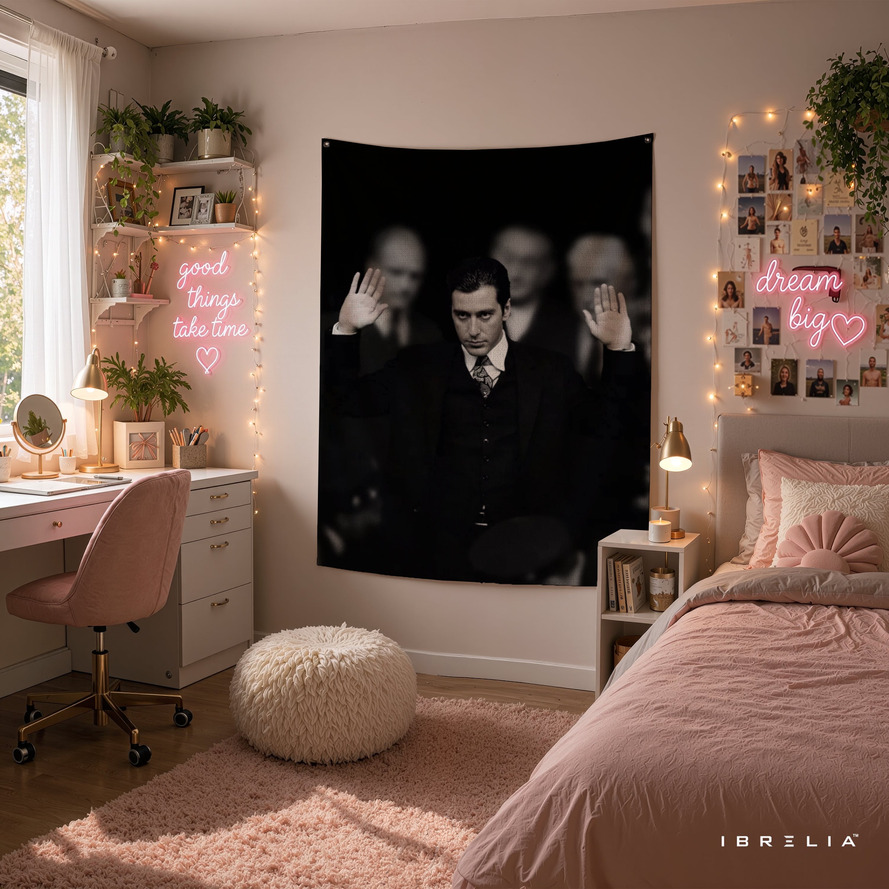 Michael Corleone Wall Tapestry – Premium Godfather Movie Wall Hanging & Home Decor in Pakistan
