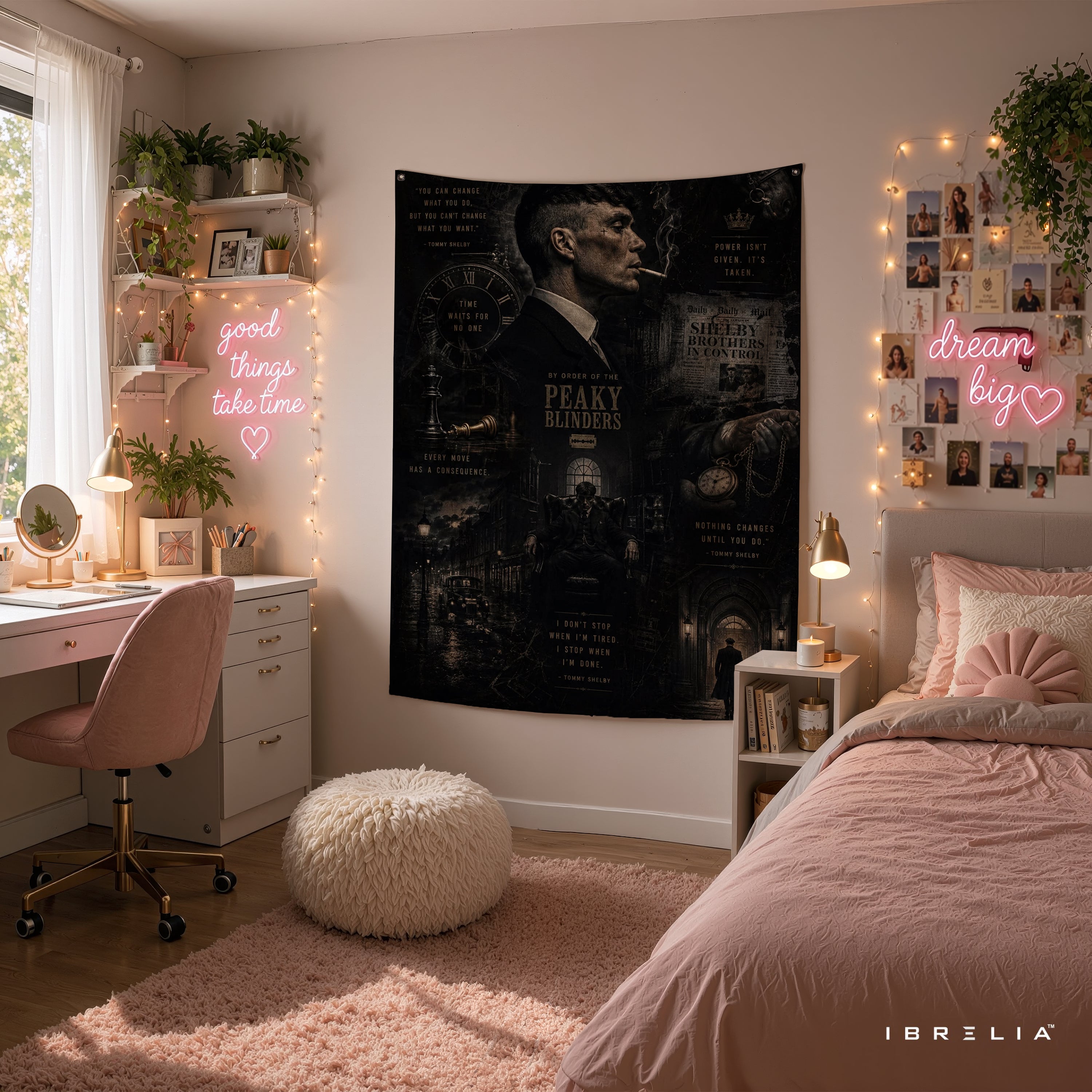 Thomas Shelby Vintage Collage Wall Tapestry | Premium Heavyweight Jute Fabric Wall Hanging