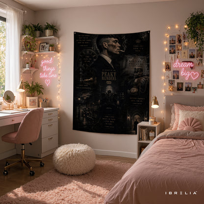 Thomas Shelby Vintage Collage Wall Tapestry | Premium Heavyweight Jute Fabric Wall Hanging