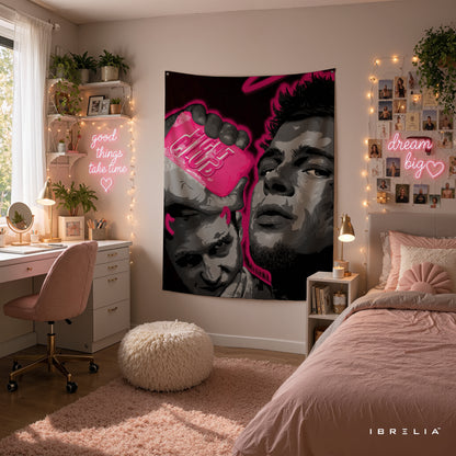Fight Club Soap Wall Tapestry – Pink Pop Art Cult Movie Wall Hanging