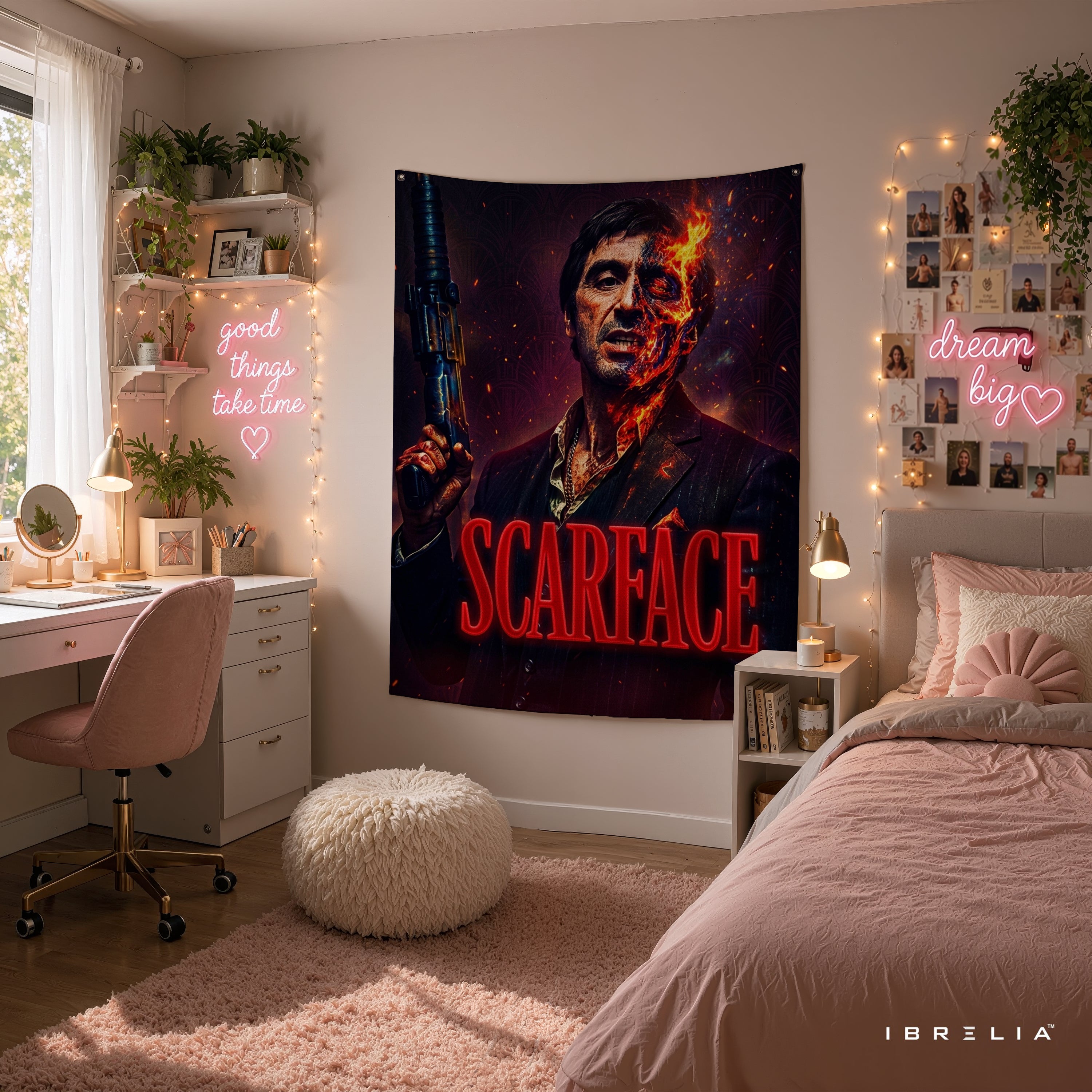 Scarface Tony Montana Wall Tapestry – Premium Movie Wall Hanging & Home Decor in Pakistan