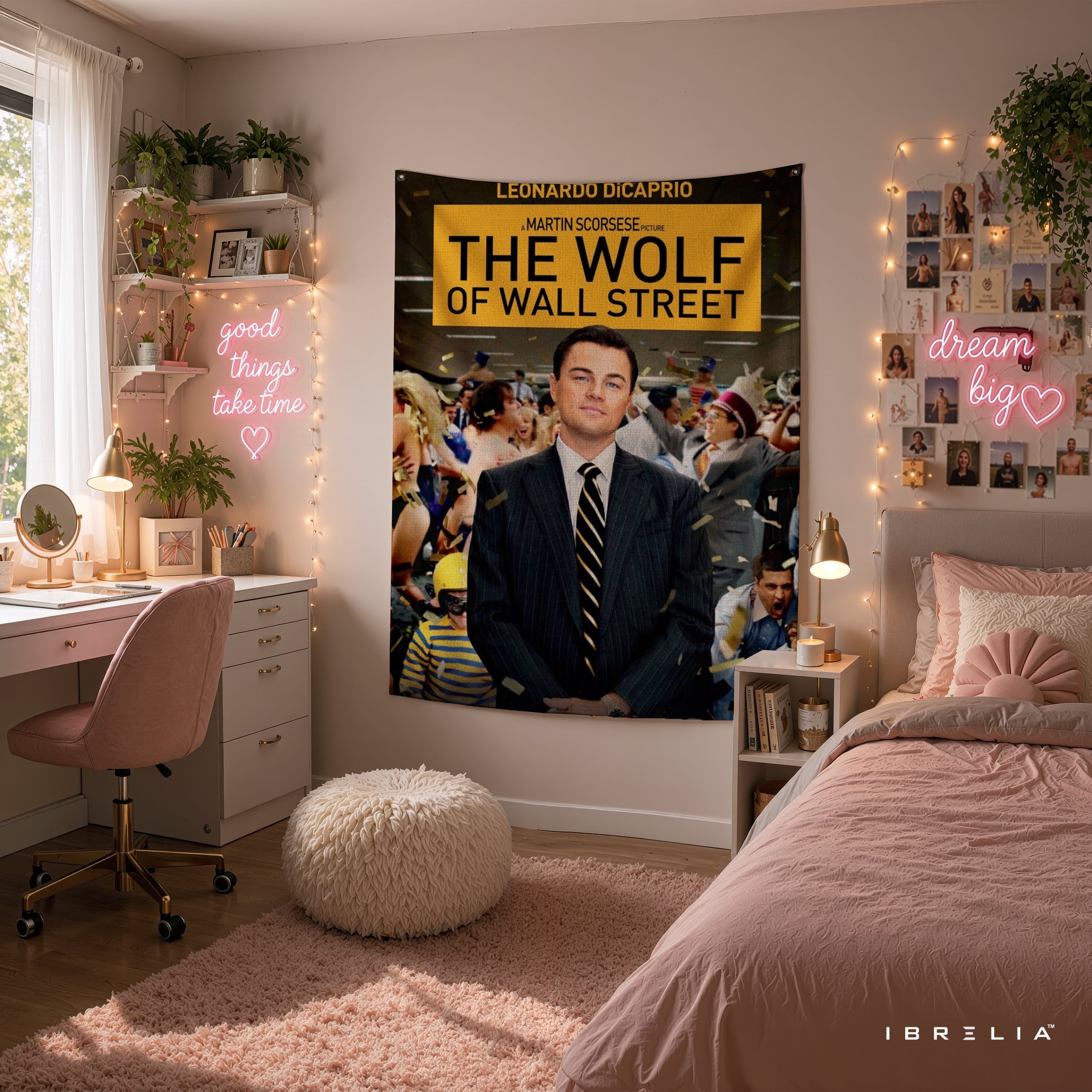 The Wolf of Wall Street Leonardo DiCaprio Wall Tapestry – Premium Movie Wall Hanging & Home Decor in Pakistan